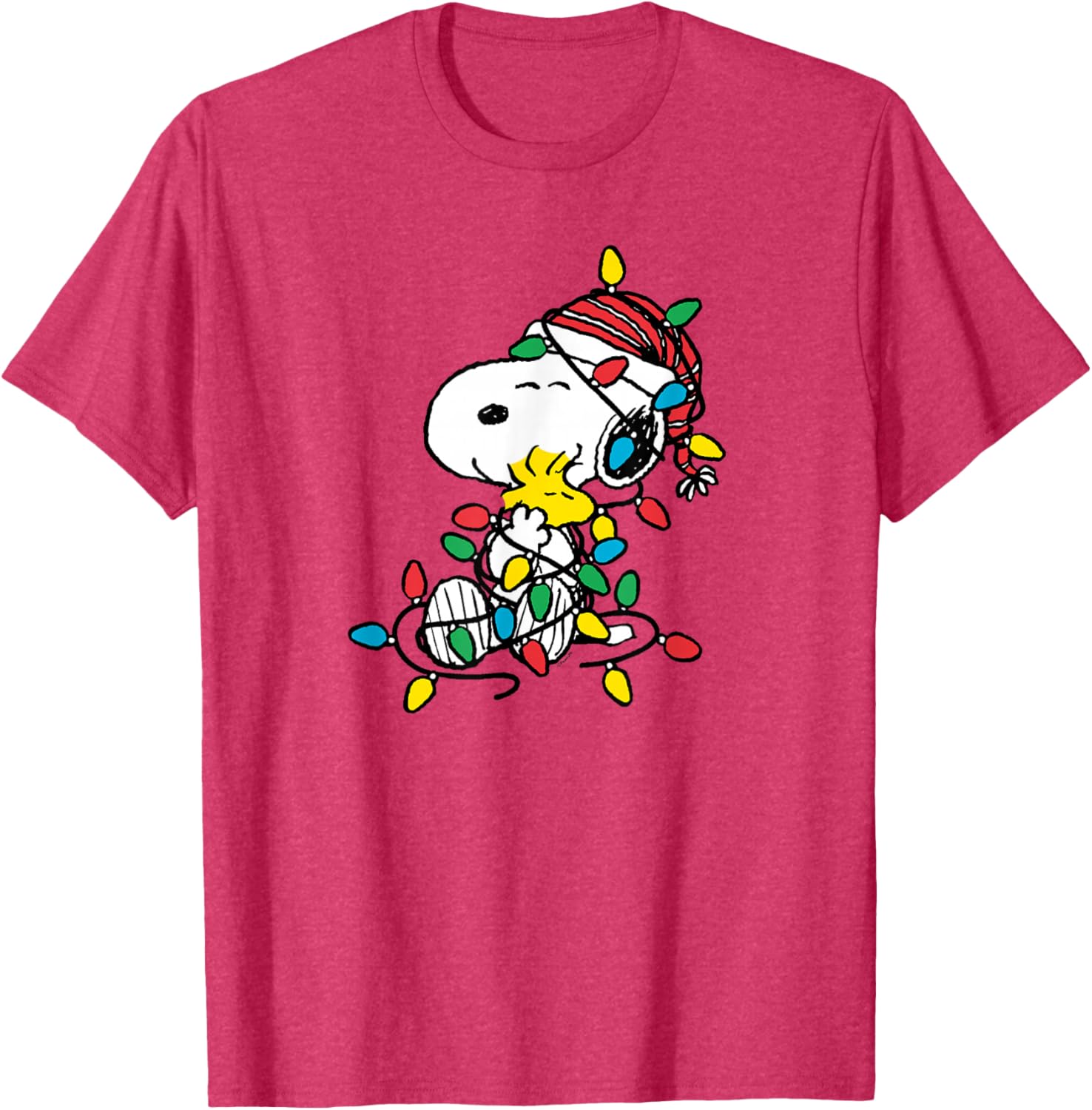 Peanuts Snoopy Woodstock Christmas Lights T-Shirt for Holiday Cheer - 10