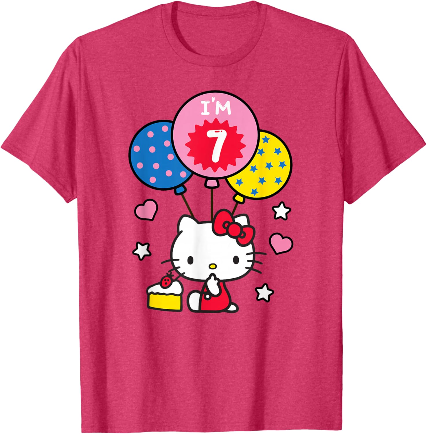 Hello Kitty I'm 7 Birthday T-Shirt Cute Kids' Apparel for Celebrations - 3