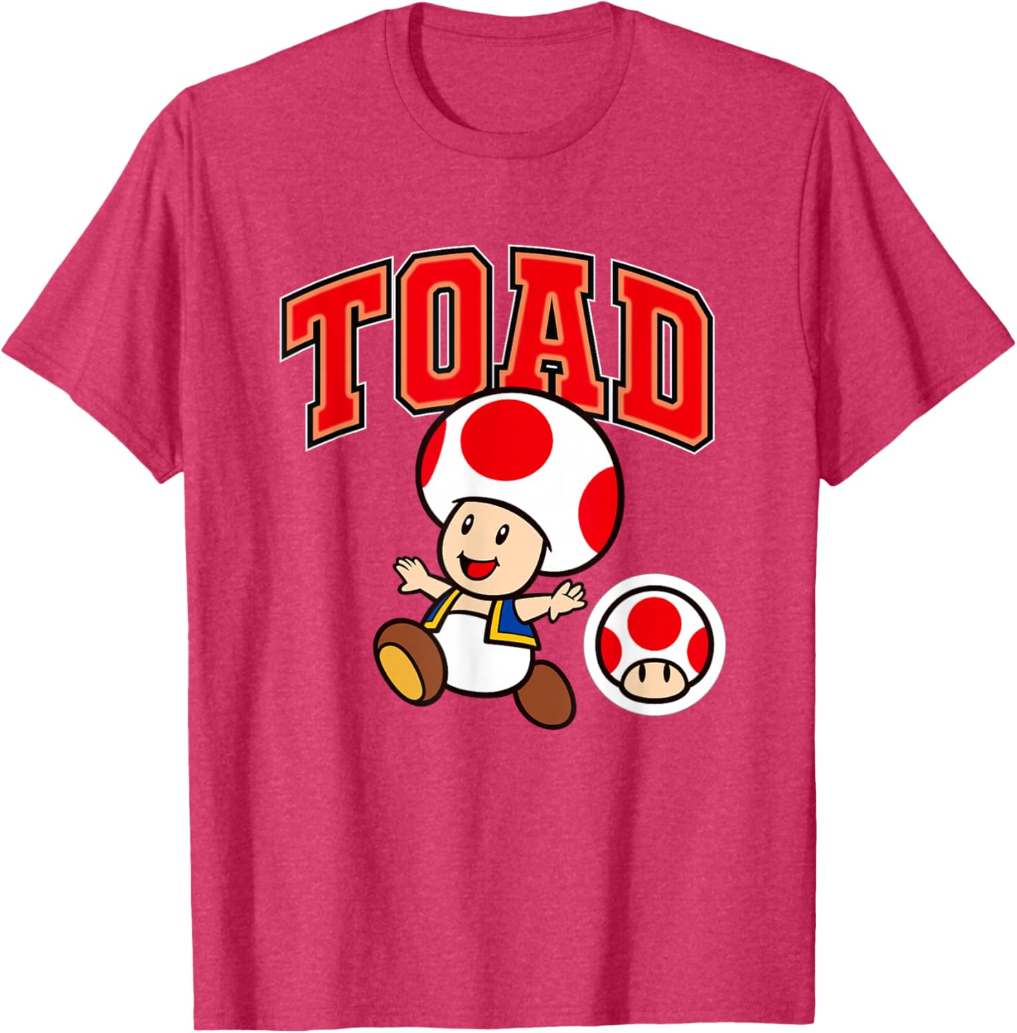 Super Mario Toad Collegiate Style T-Shirt for Fun Gaming Fashion - 22