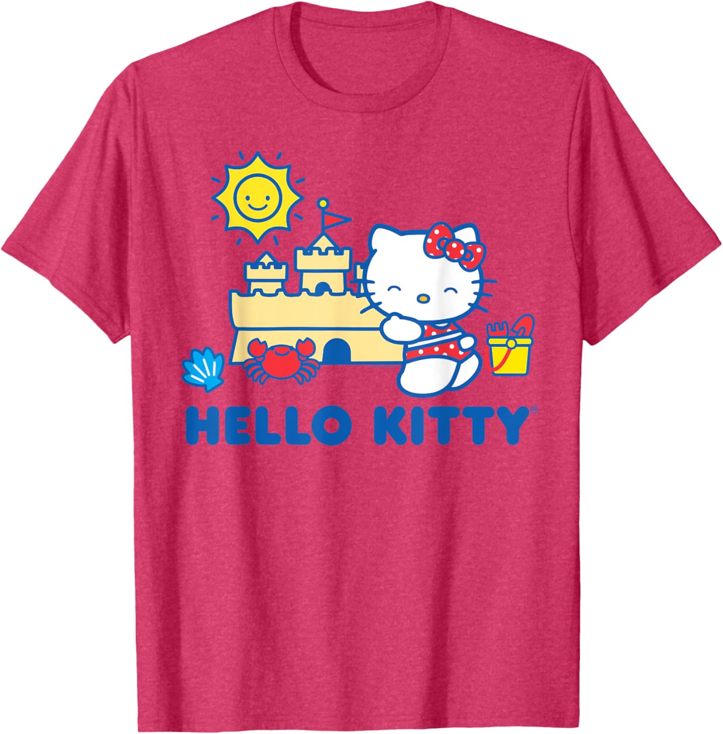 Hello Kitty Summer Sandcastle T-Shirt for Beach Fun and Playful Style - 11