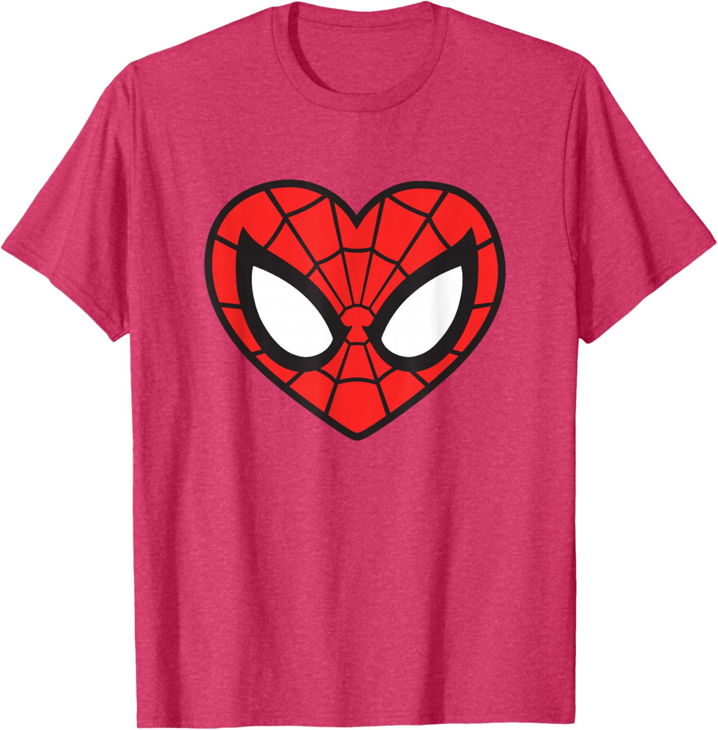 Marvel Spider-Man Heart Mask Logo T-Shirt Stylish Graphic Tee for Fans - 17