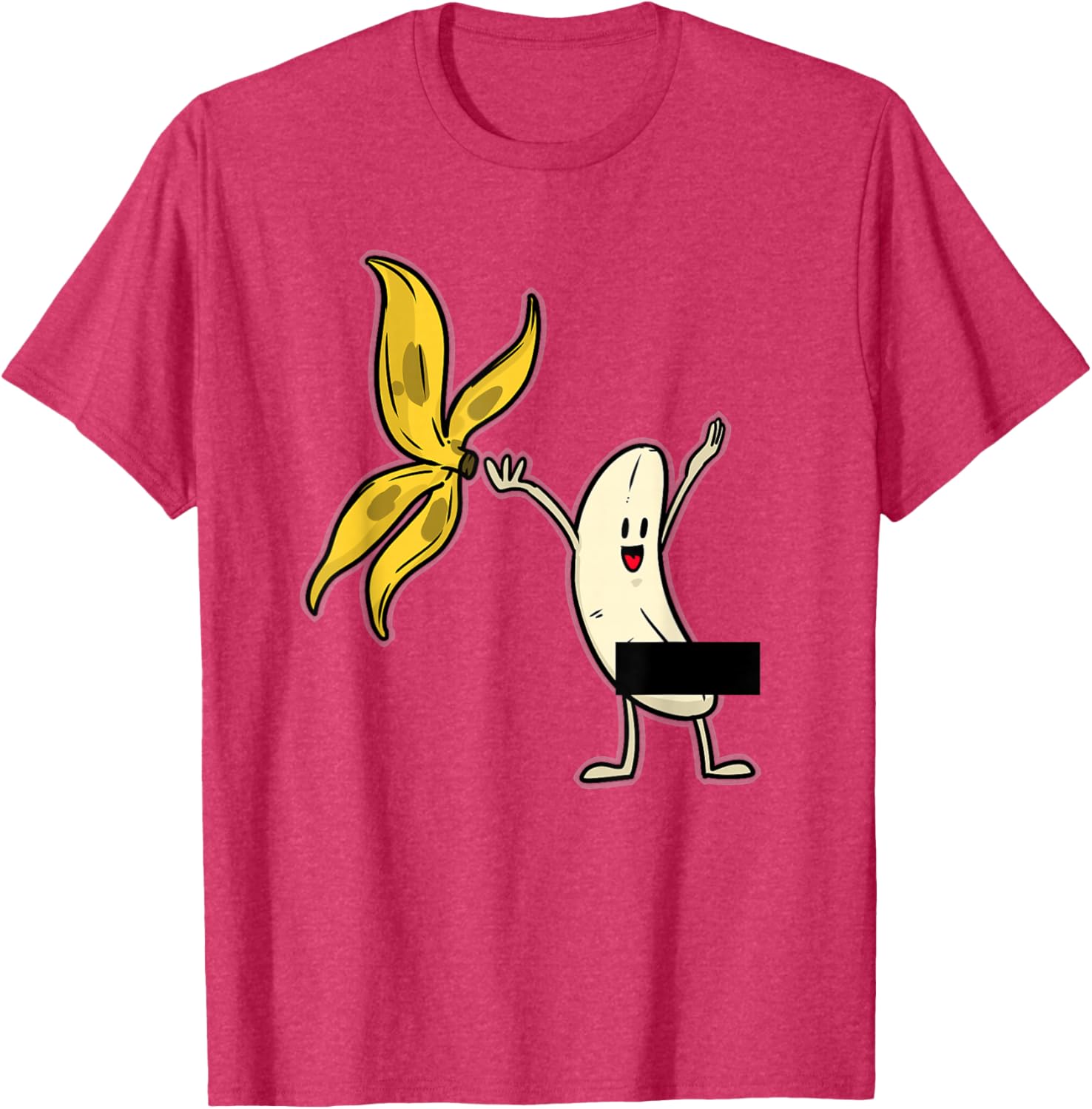 Funny Banana Striptease Censored Adult Tee Shirt for Humor Lovers - 5