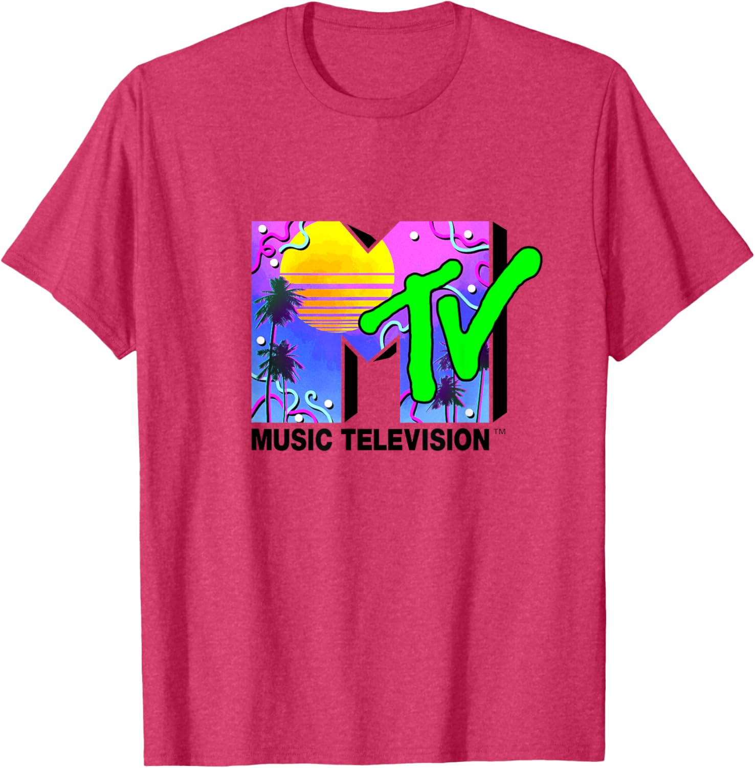Mademark x MTV Miami Logo Art Deco Colors Sun T-Shirt for Trendy Style - 6