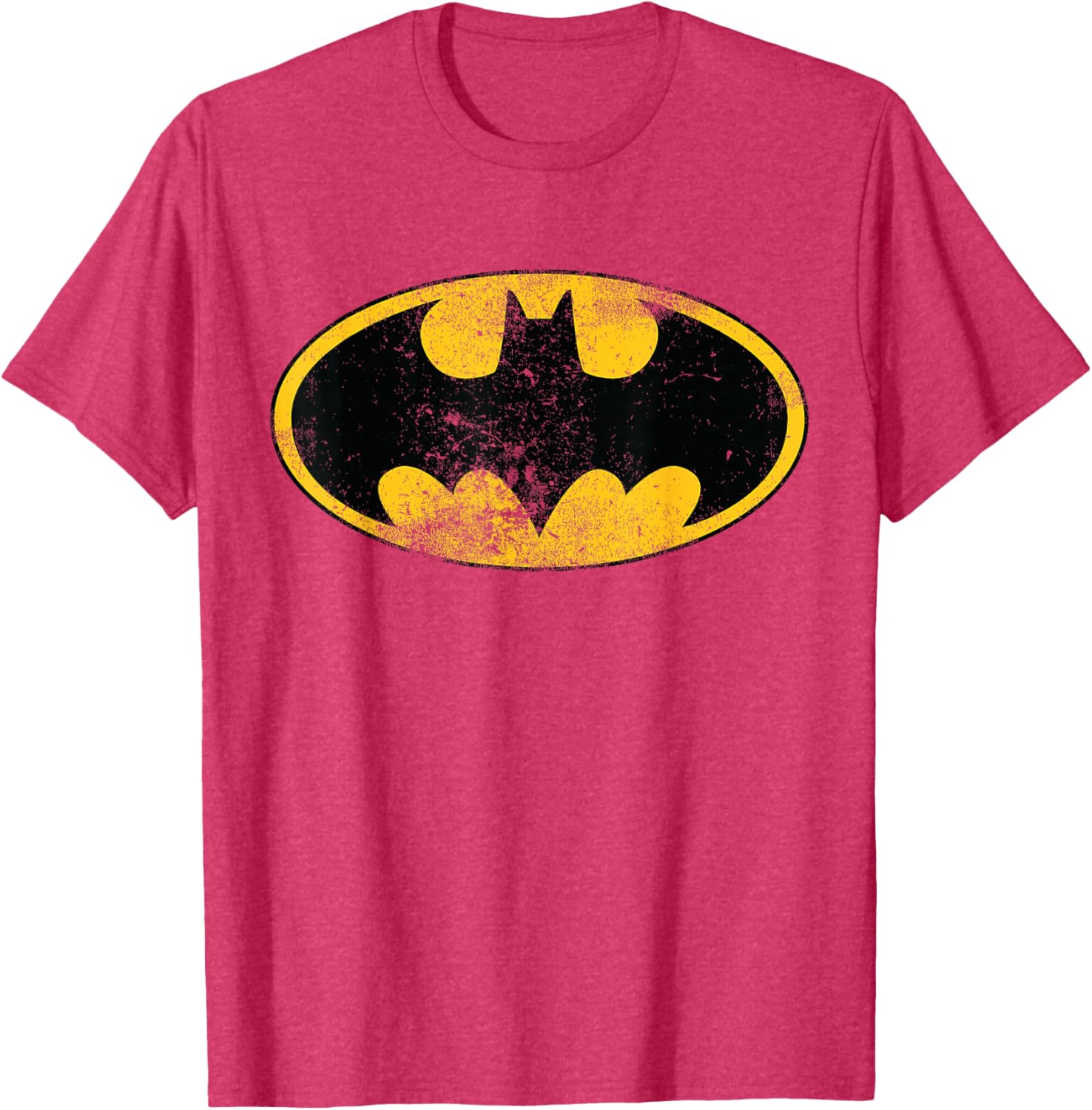 Classic Distressed DC Batman Logo T-Shirt for Superhero Fans - 9
