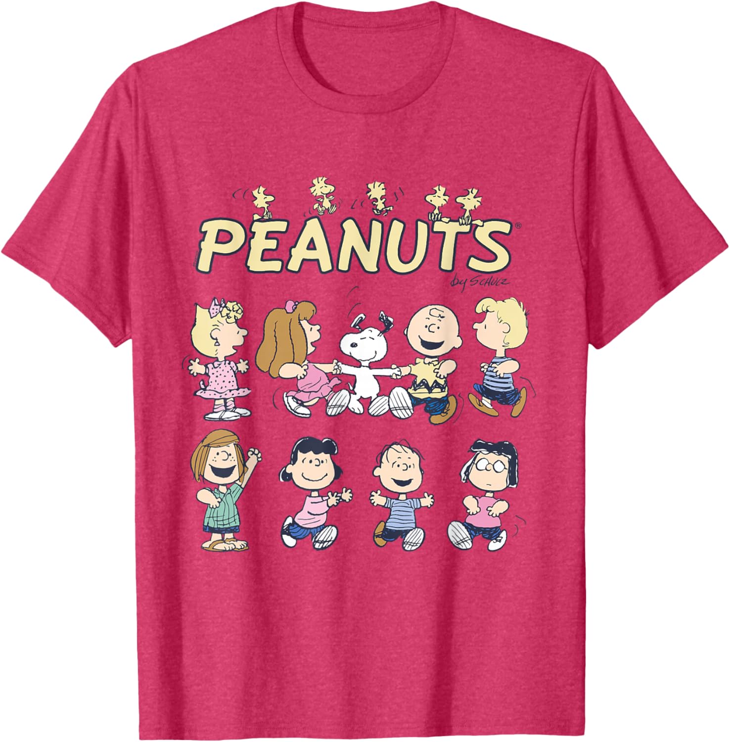 Peanuts Snoopy and Friends Dancing Short Sleeve T-Shirt for Fun Style - 7
