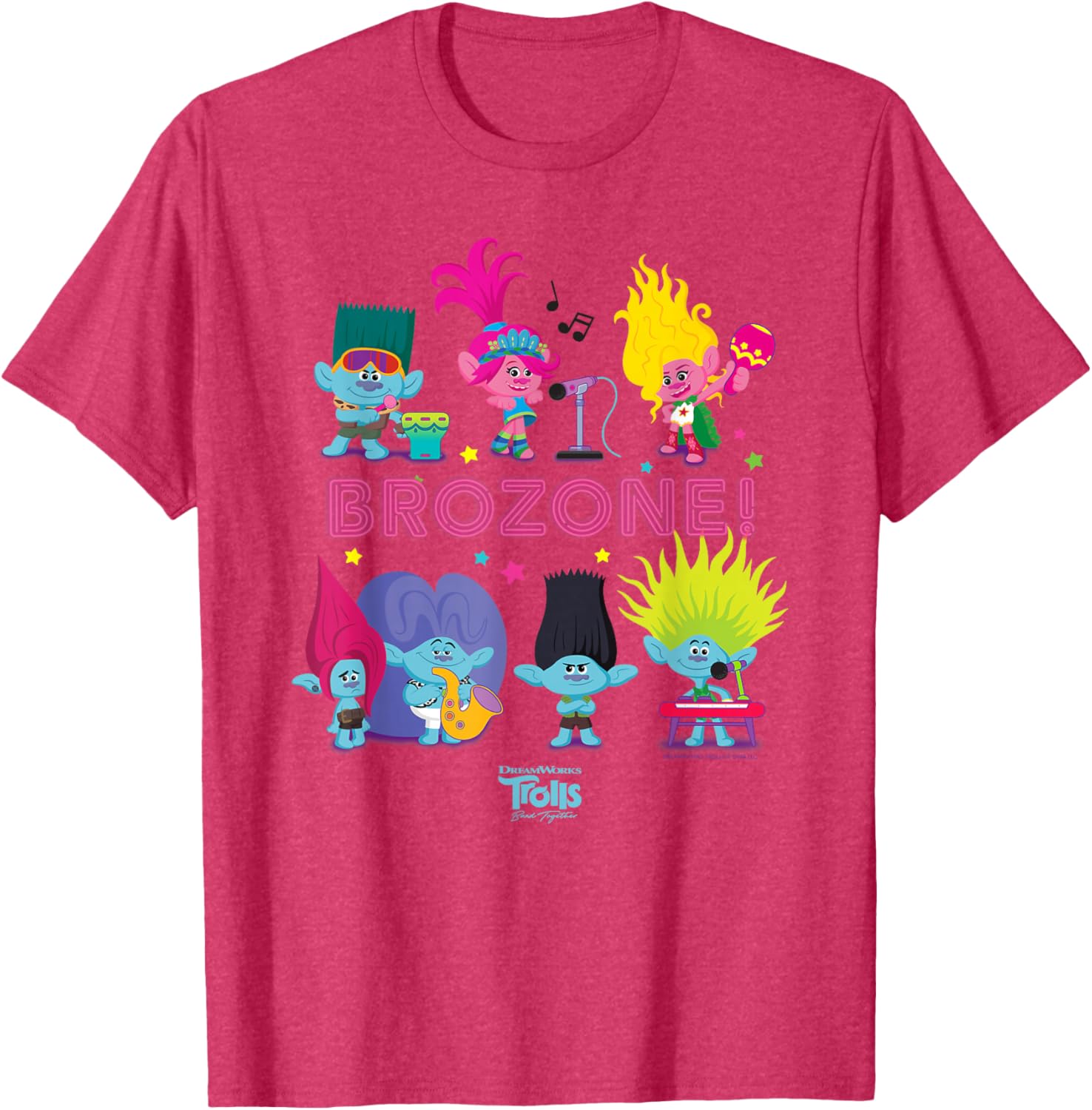 DreamWorks Trolls Band Together BroZone Poppy and Viva Cute T-Shirt - 13
