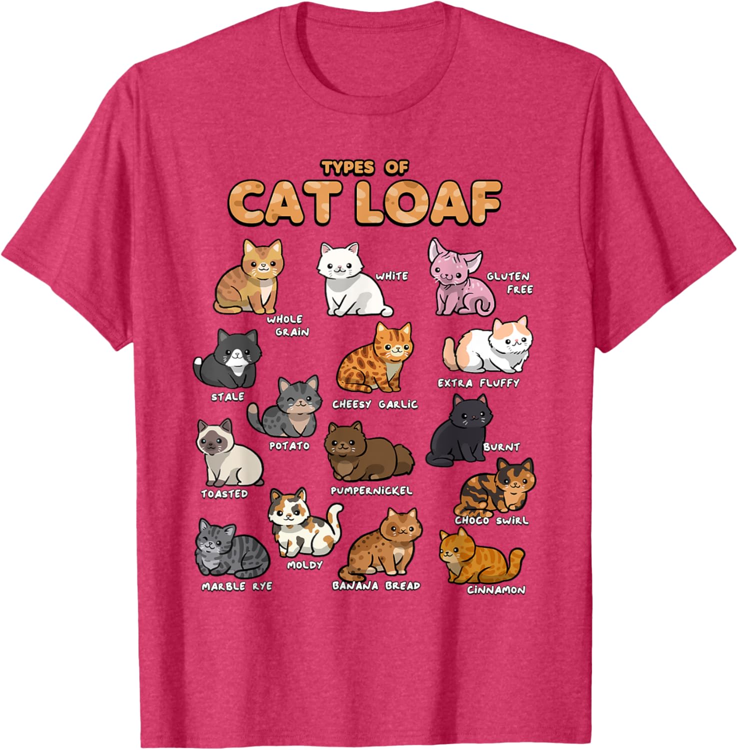 Cute Cat Loaf Kawaii Kitten T-Shirt for Cat Lovers Men Women Kids - 27