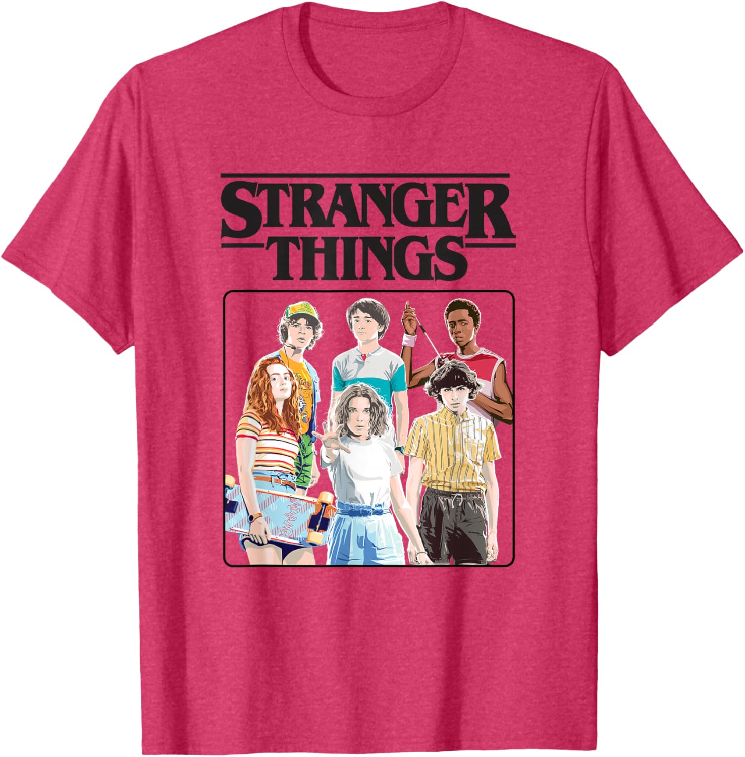 Stranger Things Vintage Eighties T-Shirt with Retro Group Logo Design - 9