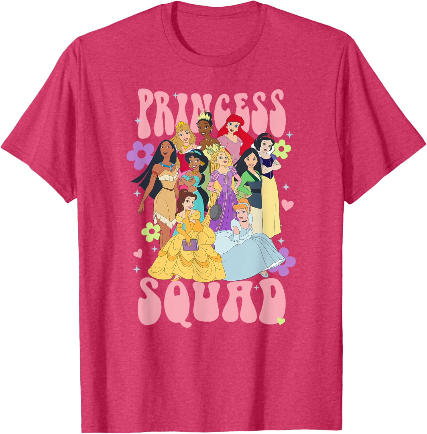 Disney Princess Epic Squad Girl Power Floral T-Shirt for Girls - 7