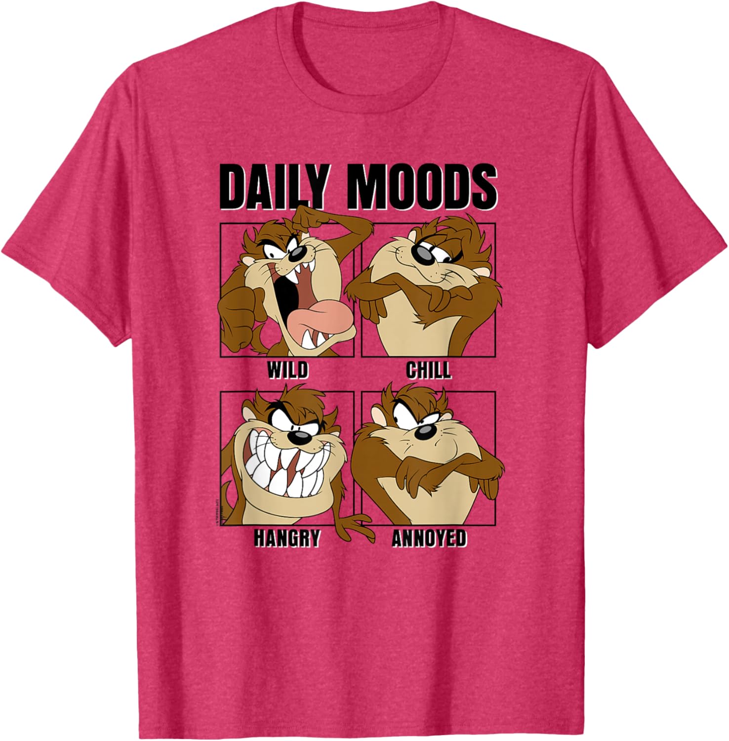 Looney Tunes Tazmanian Devil Daily Moods Panel T-Shirt for Fun Lovers - 3