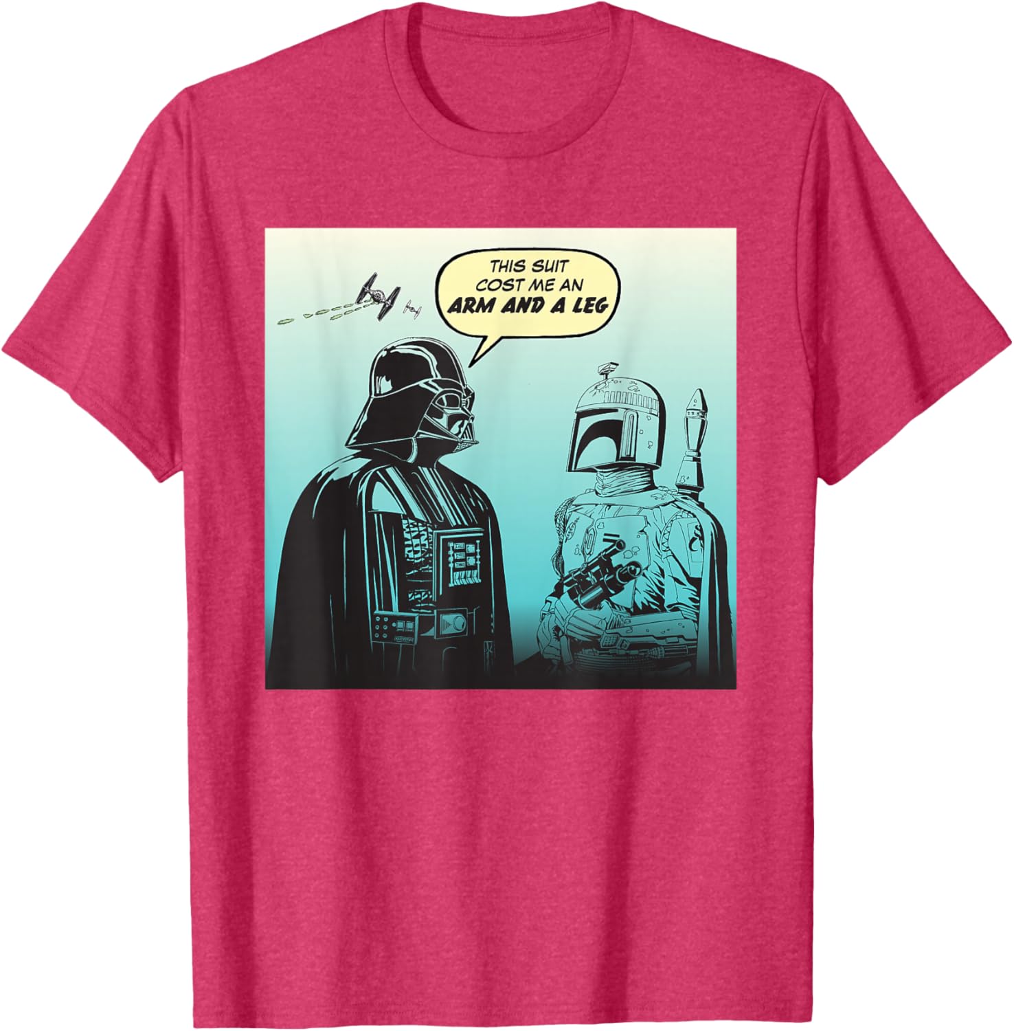 Star Wars Funny Darth Vader and Boba Fett Comic T-Shirt for Fans - 29