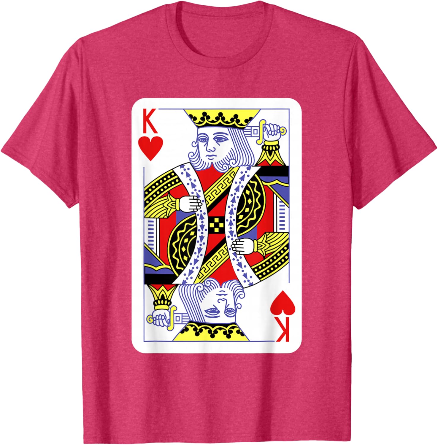 King of Hearts Playing Cards Halloween Costume T-Shirt for Casino Fun - 2