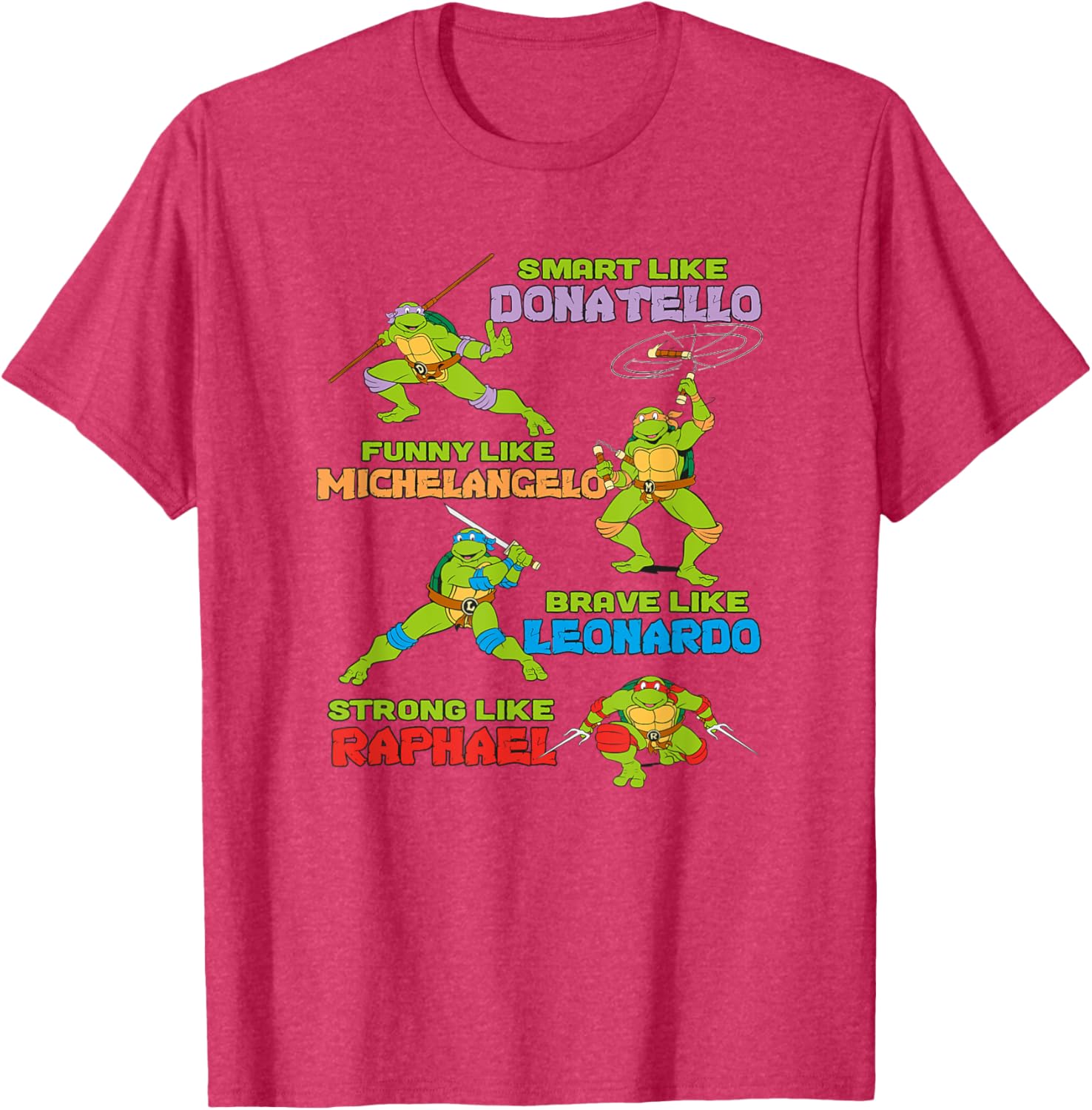 Mademark Teenage Mutant Ninja Turtles Smart Funny Brave Strong T-Shirt - 16