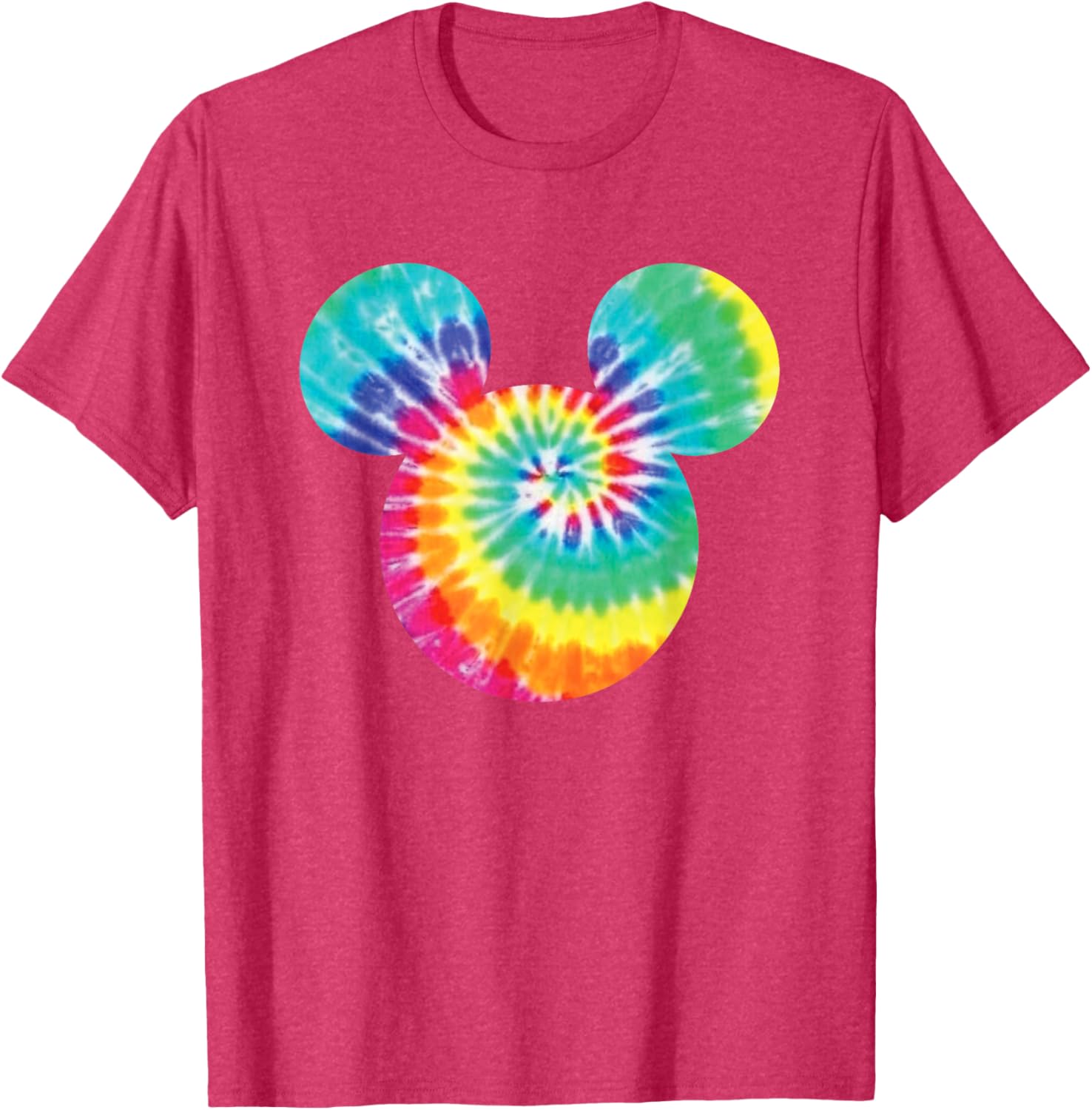 Disney Mickey Mouse Rainbow Tie-Dye Short Sleeve T-Shirt for Fun Style - 17