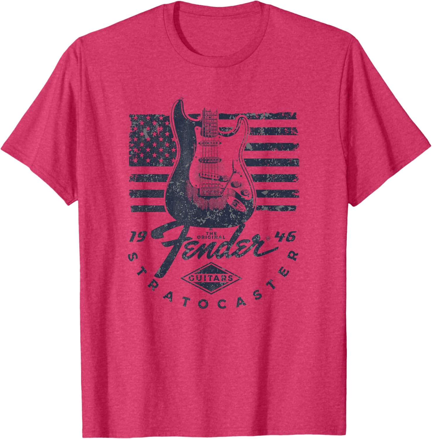 Fender 1946 Stratocaster American Flag T-Shirt for Music Lovers - 4