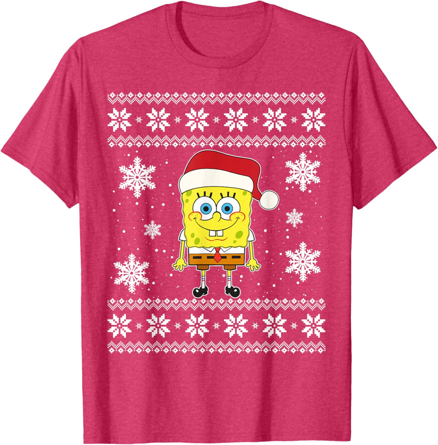 Mademark SpongeBob SquarePants Holiday Christmas Graphic T-Shirt for Fun - 5
