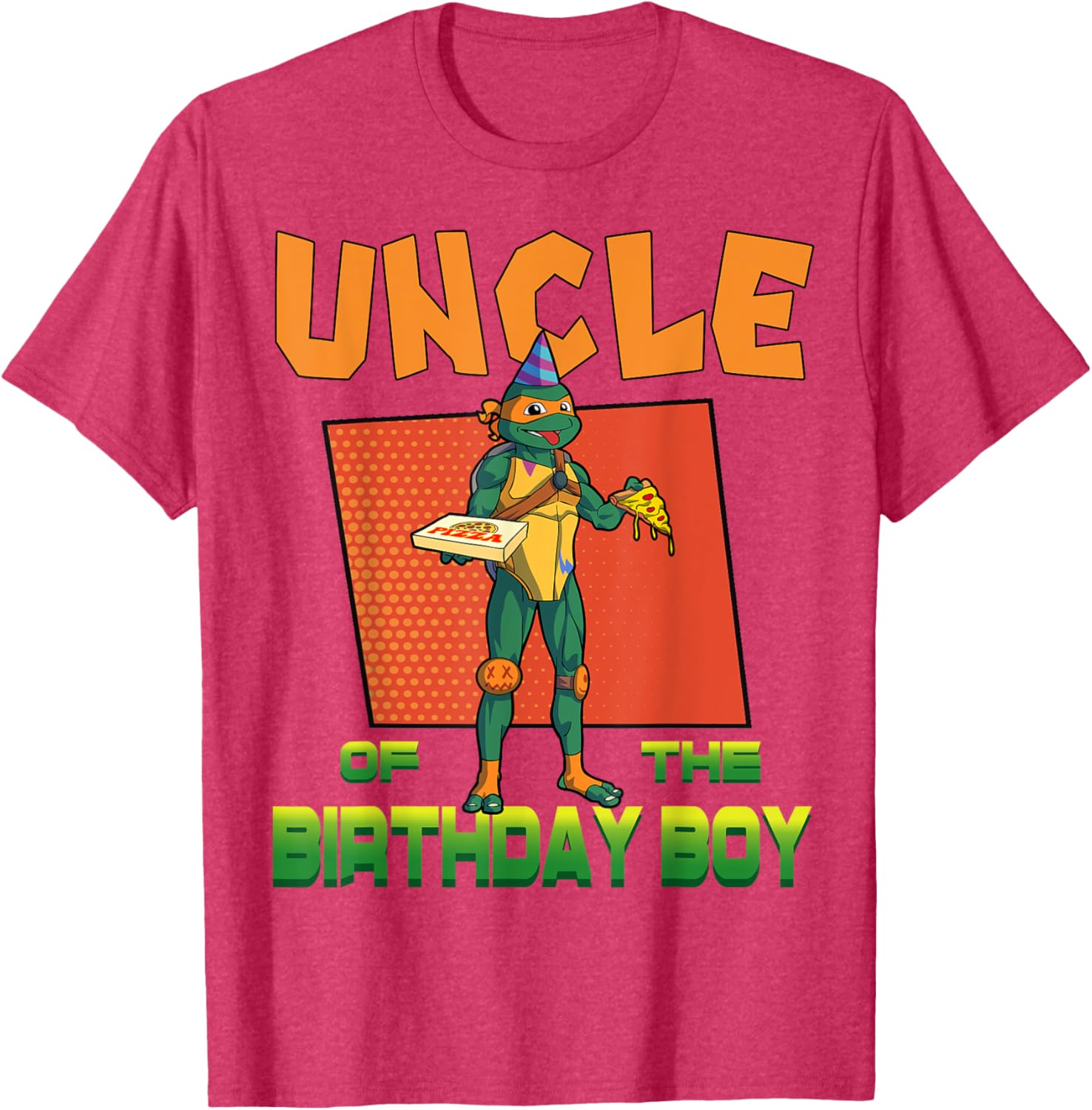Mikey Uncle of the Birthday Boy Pizza Party T-Shirt - TMNT Fun Apparel - 2