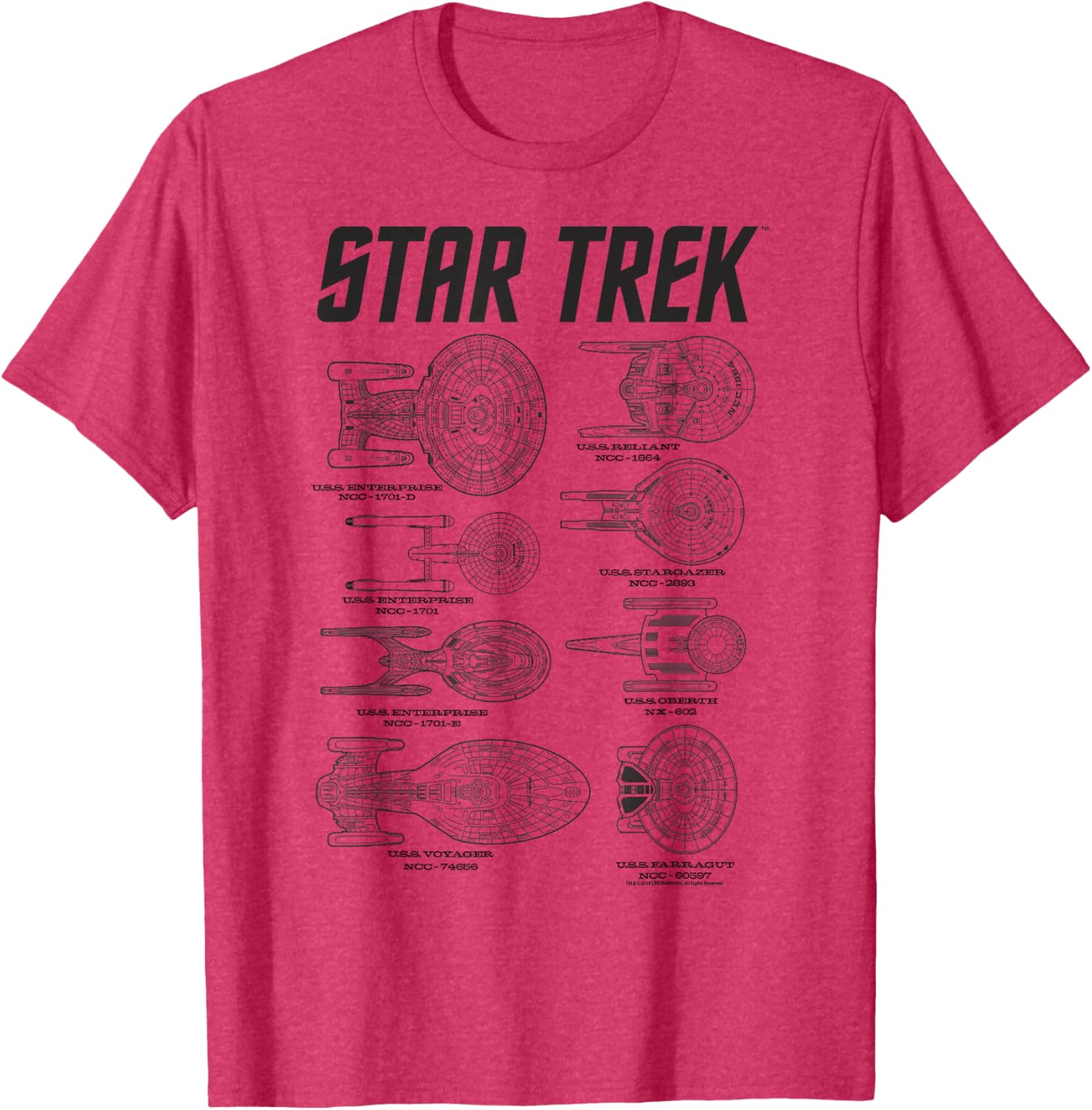 Star Trek Starfleet Enterprise Spaceship Textbook T-Shirt for Fans - 10