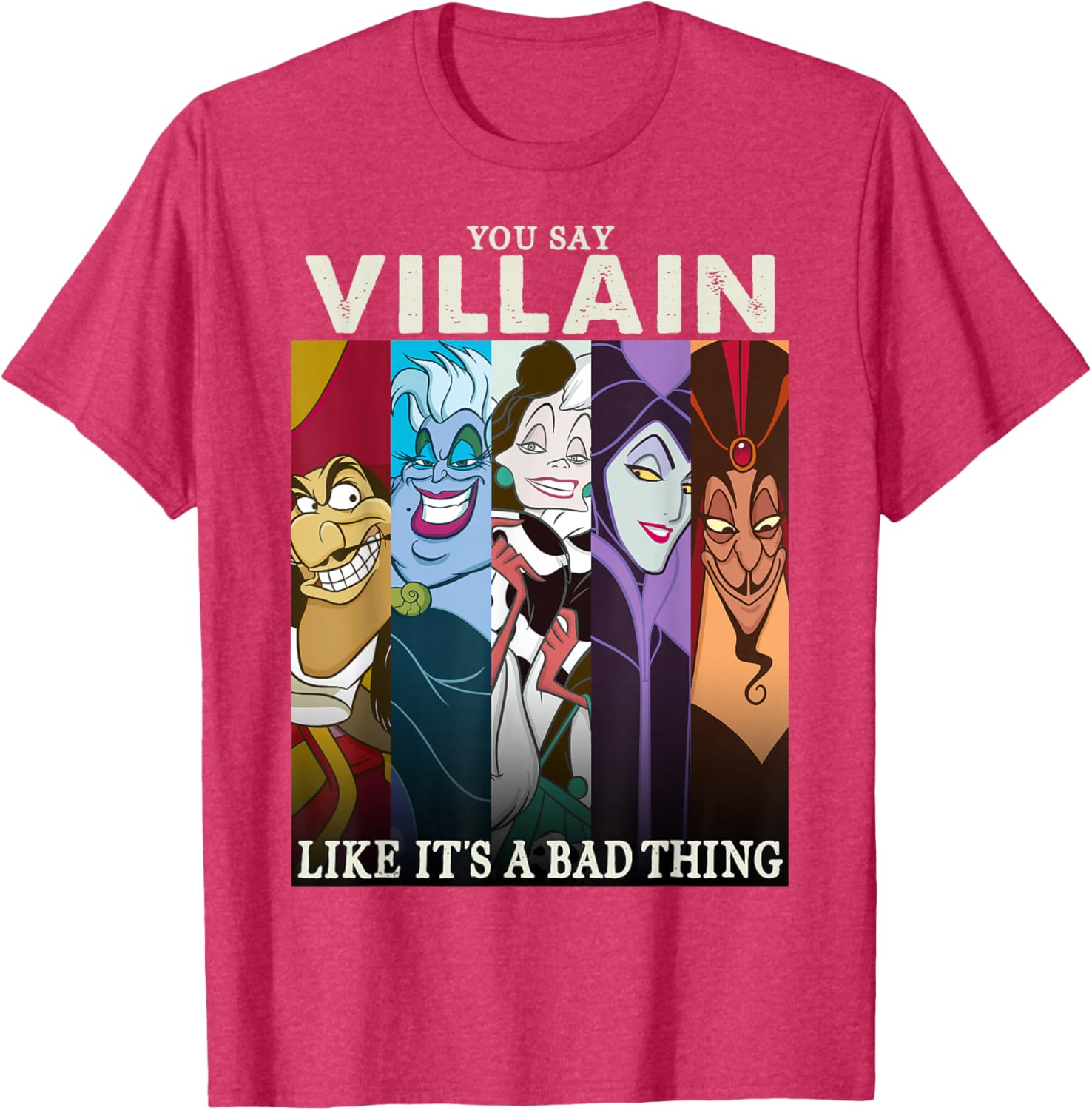 Funny Disney Villains Colorful Graphic T-Shirt for Fans and Collectors - 7