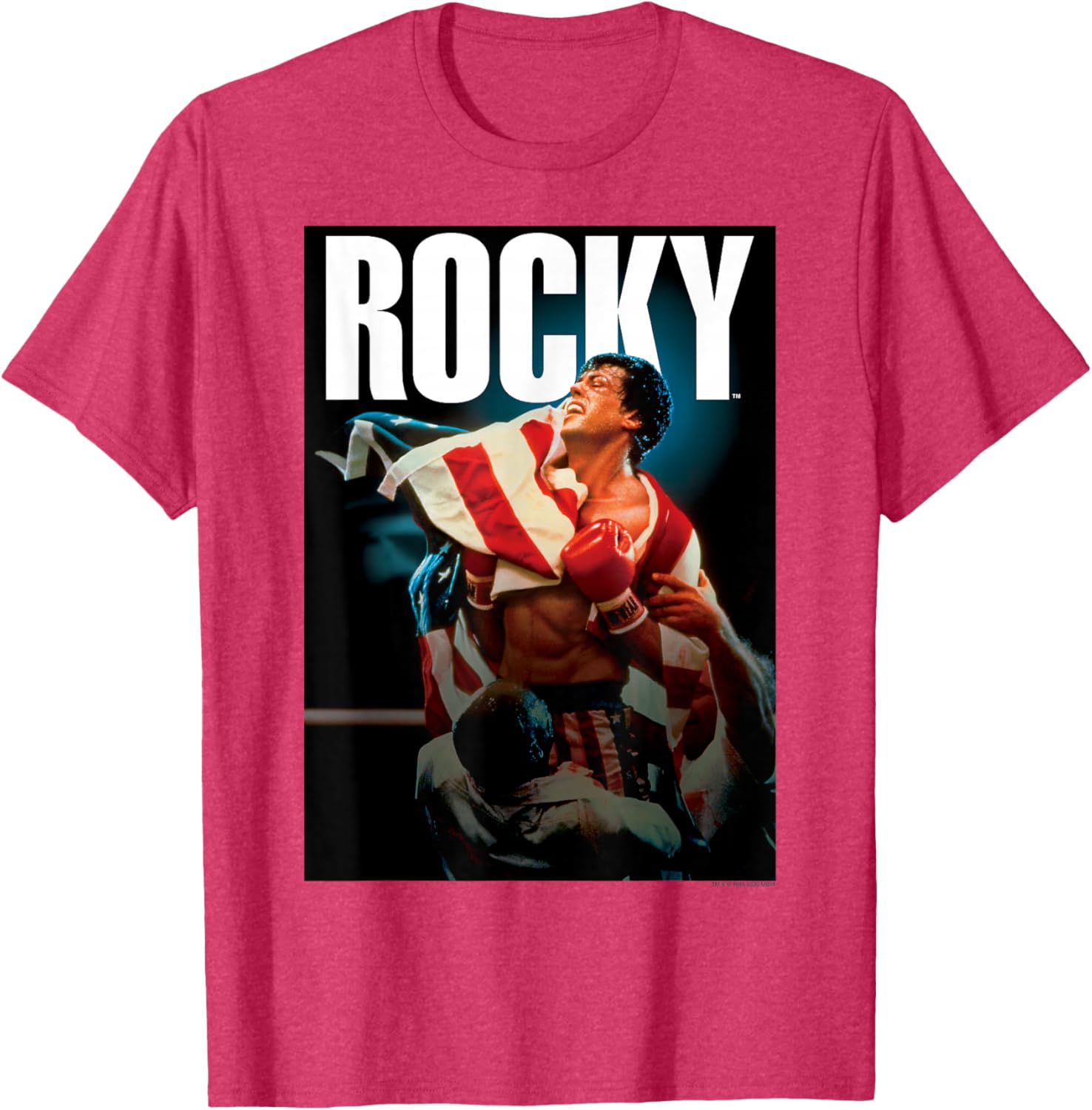 Rocky IV American Flag Portrait T-Shirt for Fans of Classic Movies - 4