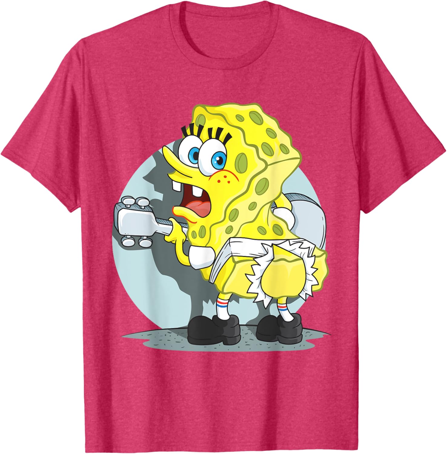 Mademark SpongeBob Ripped Pants T-Shirt Fun Clothing for Fans - 12
