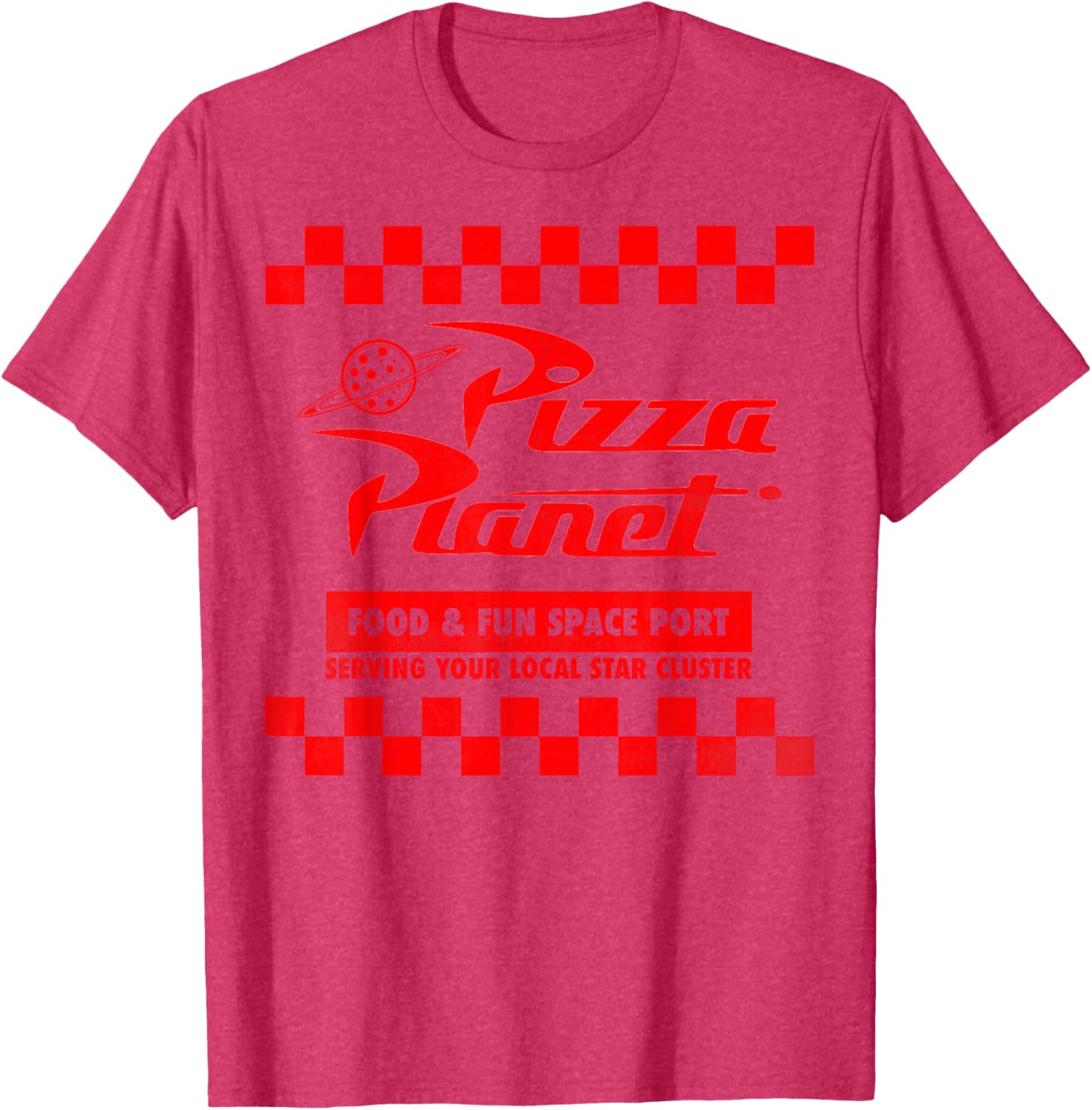 Disney Pixar Toy Story Pizza Planet Checkered Logo T-Shirt for Kids - 6