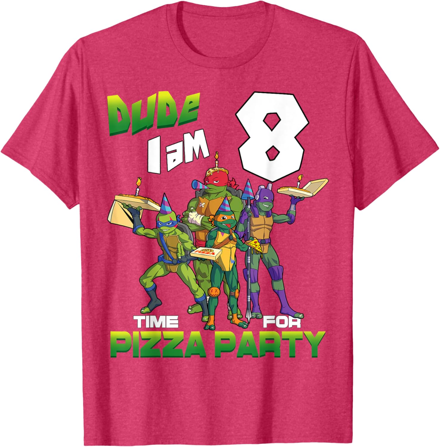 Mademark Teenage Mutant Ninja Turtles Pizza Party T-Shirt for Kids - 10