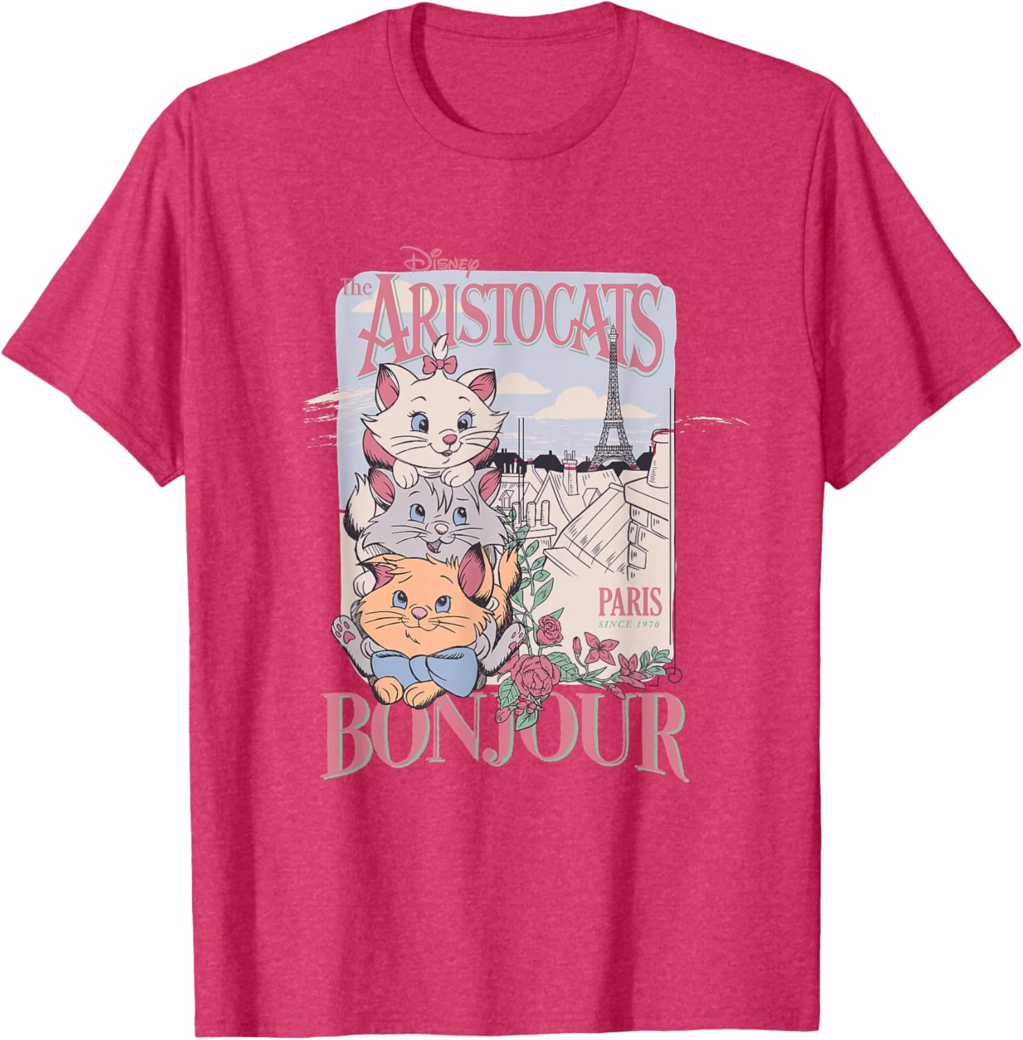 Disney Aristocats Bonjour Paris Vintage T-Shirt for Cat Lovers - 8