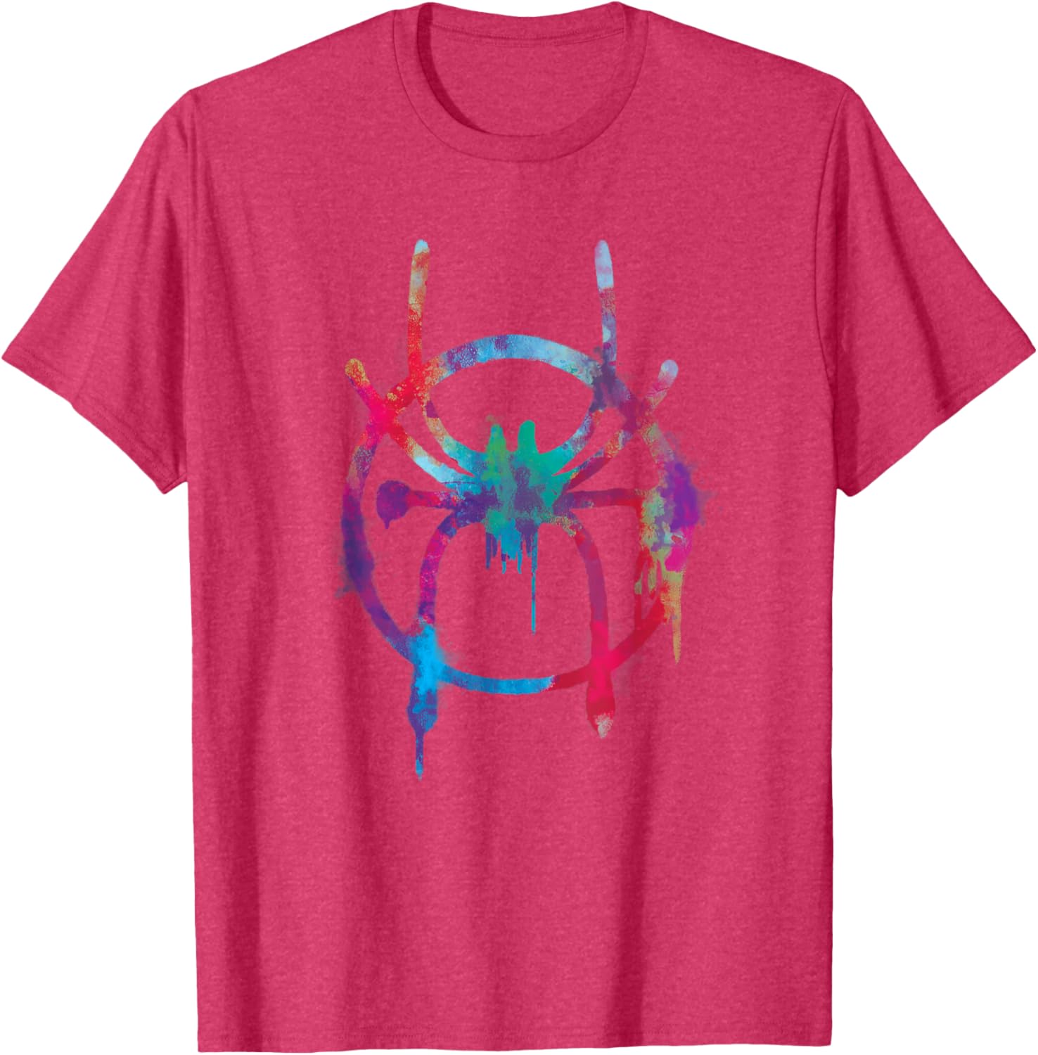 Marvel Spider-Man Into the Spider-Verse Rainbow Icon T-Shirt for Fans - 1