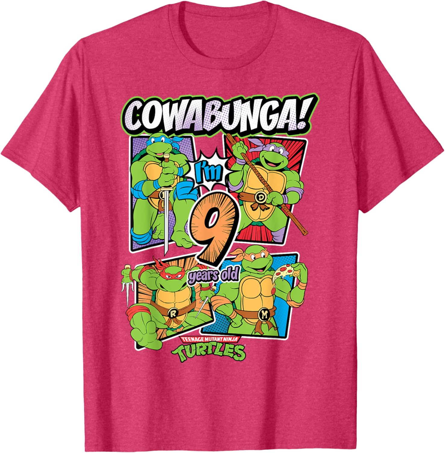 Mademark Teenage Mutant Ninja Turtles Cowabunga 9th Birthday T-Shirt - 26