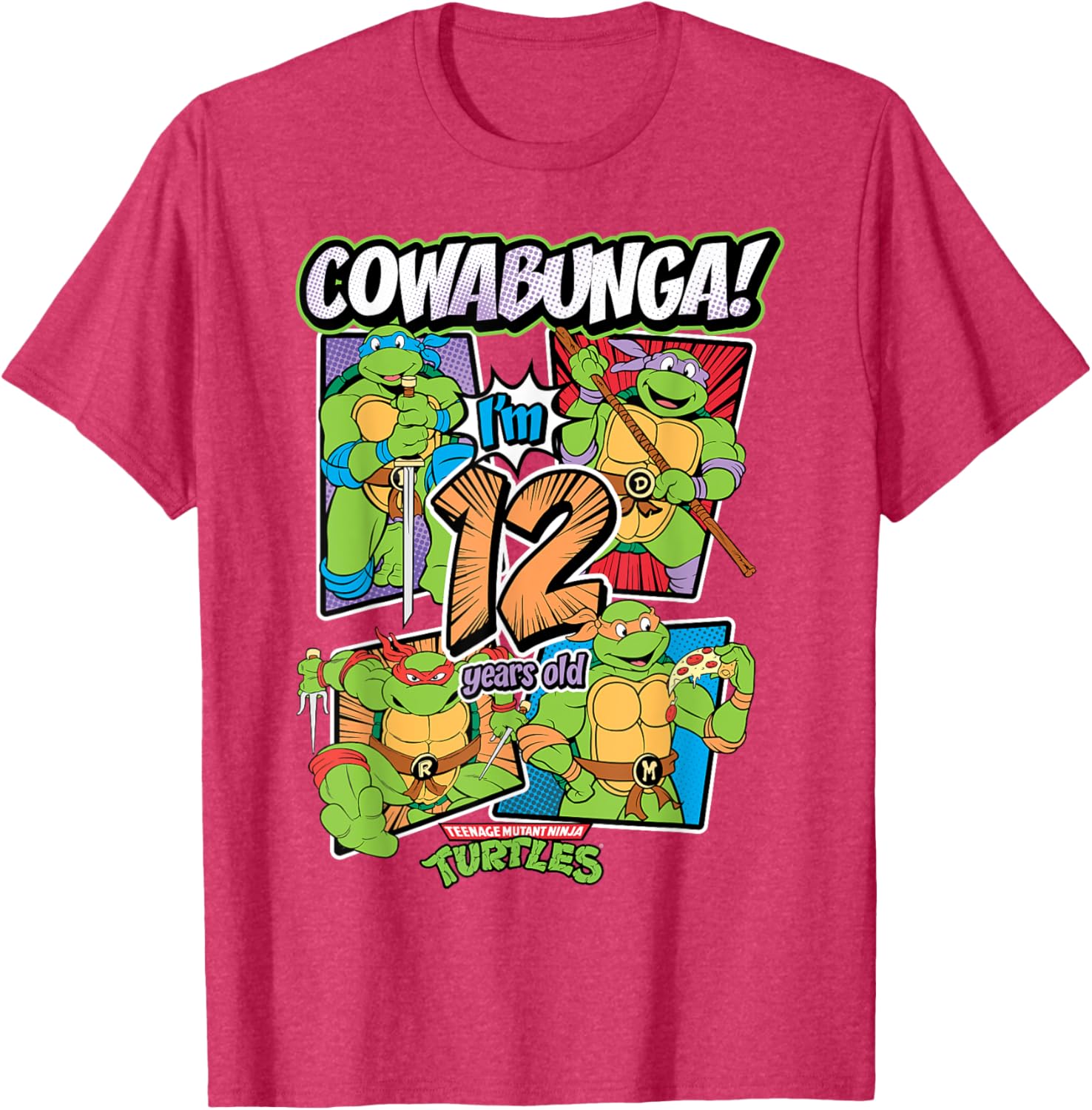Mademark Teenage Mutant Ninja Turtles Cowabunga I'm 12 Years Old T-Shirt - 9