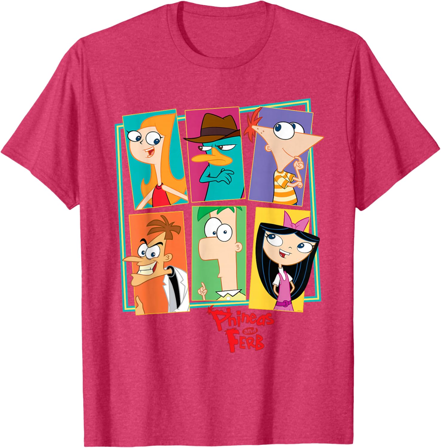Phineas and Ferb Character Collage T-Shirt for Fun Disney Fans - 4