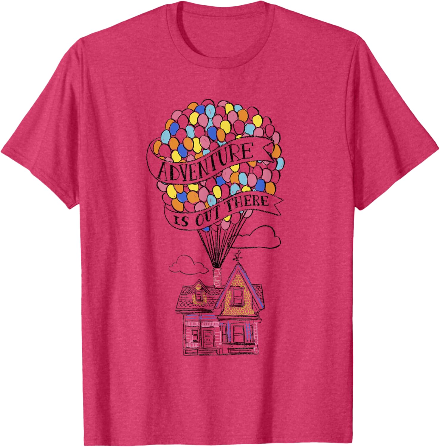 Disney Pixar Up Adventure Is Out There Flying House T-Shirt for Fans - 5