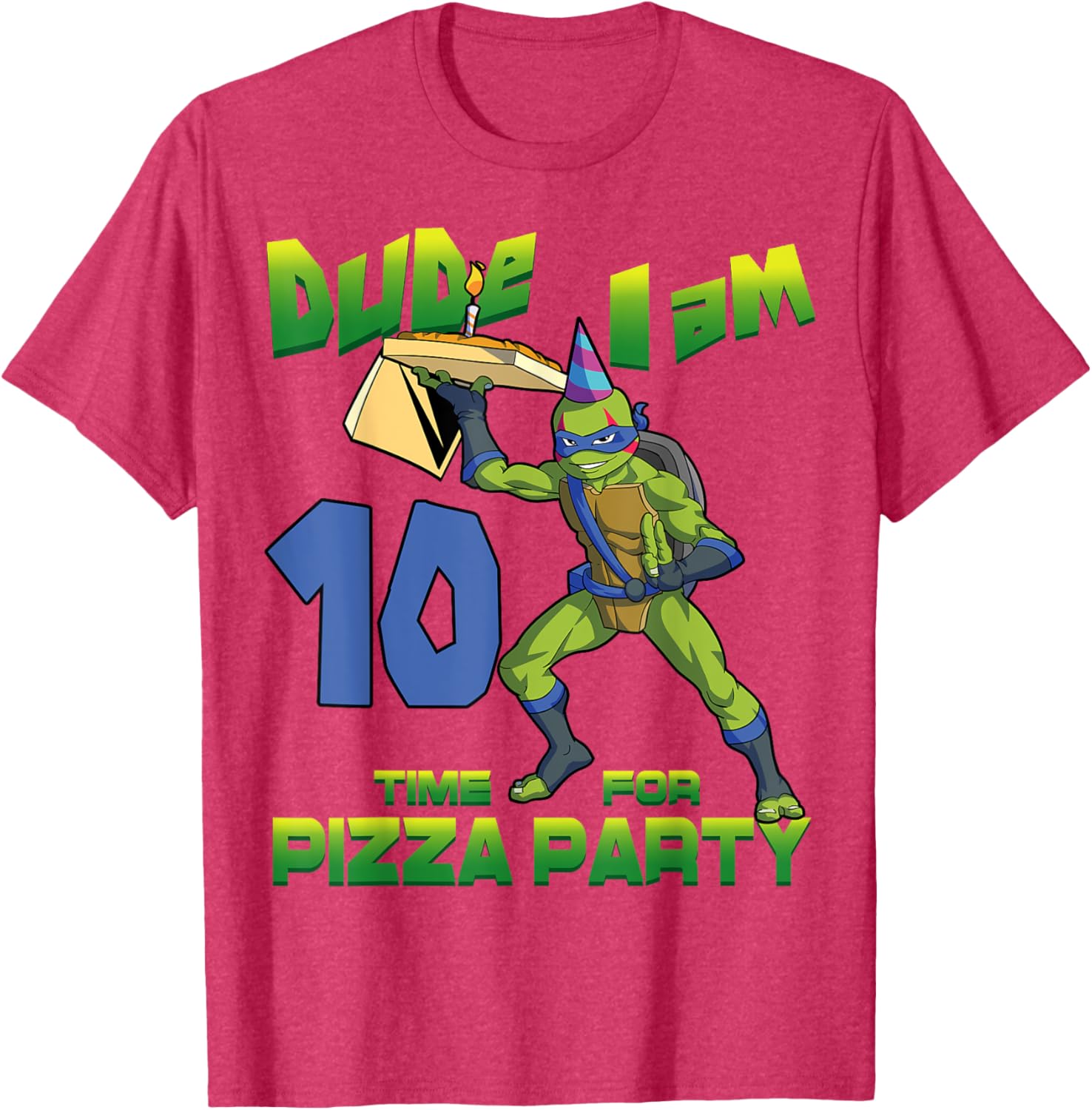 Mademark Teenage Mutant Ninja Turtles Pizza Birthday T-Shirt for Kids - 8