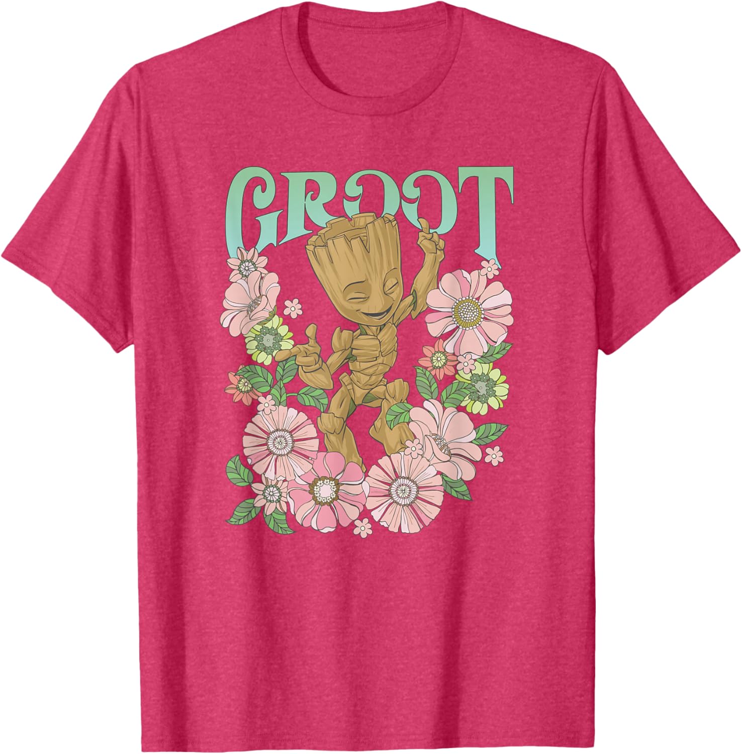Marvel Guardians of the Galaxy Groot Floral Dance T-Shirt for Fans - 7