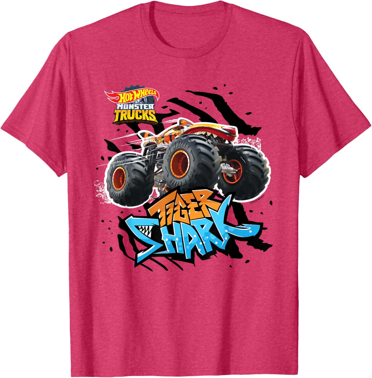 Hot Wheels Tiger Shark Orange T-Shirt for Kids Fun and Stylish Apparel - 1