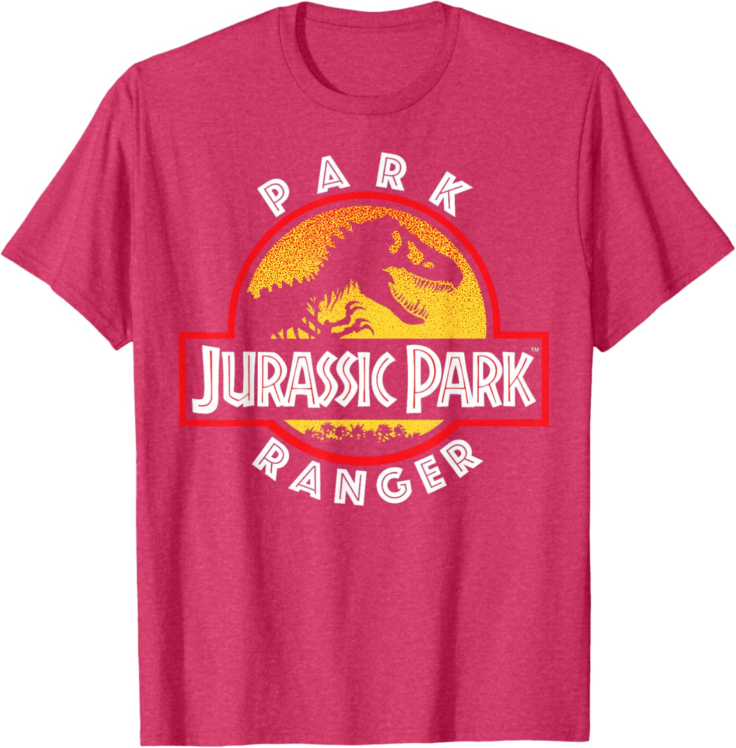 Jurassic Park Men's Black Dinosaur Graphic T-Shirt - Classic Fit Crew Neck - 1