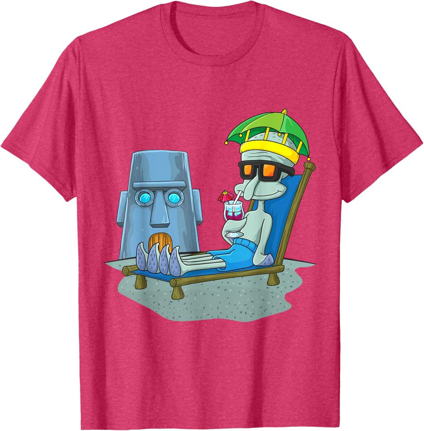 Mademark x SpongeBob SquarePants Squidward Sunbathing T-Shirt for Fans - 20