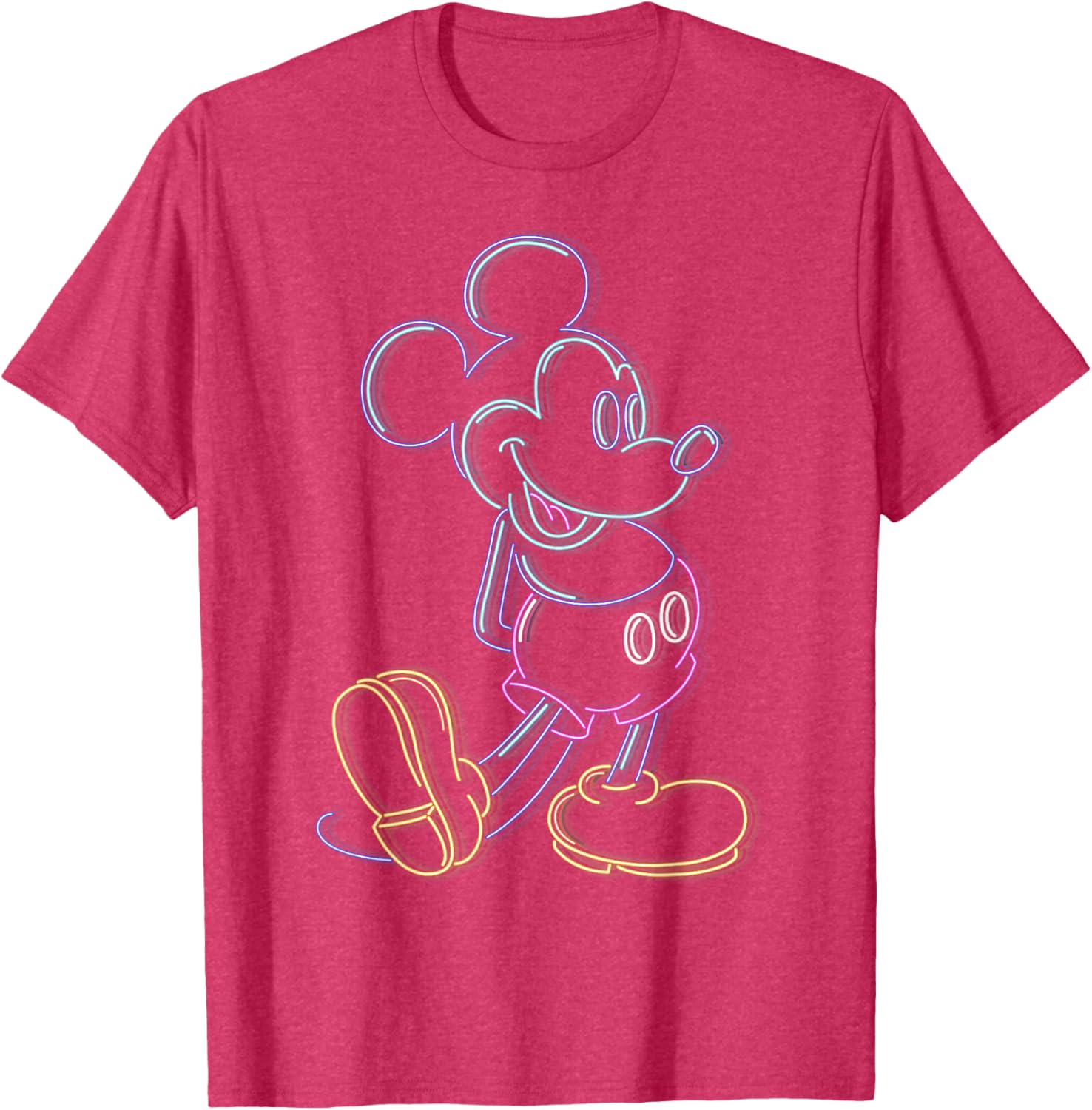 Disney Mickey Mouse Neon Line Portrait T-Shirt for Kids and Adults - 9