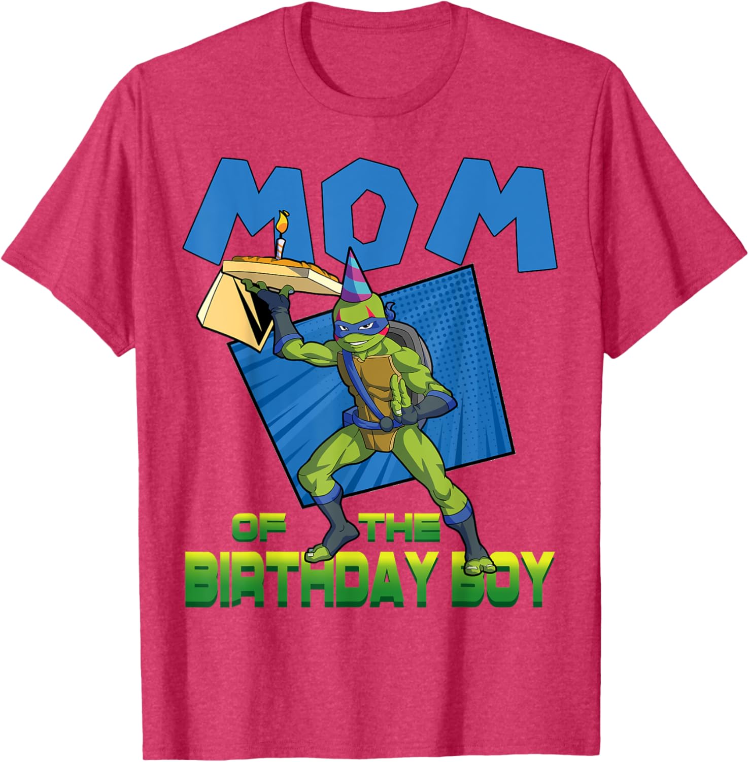 Mademark TMNT Leo Mommy of the Birthday Boy Pizza Party T-Shirt - 6
