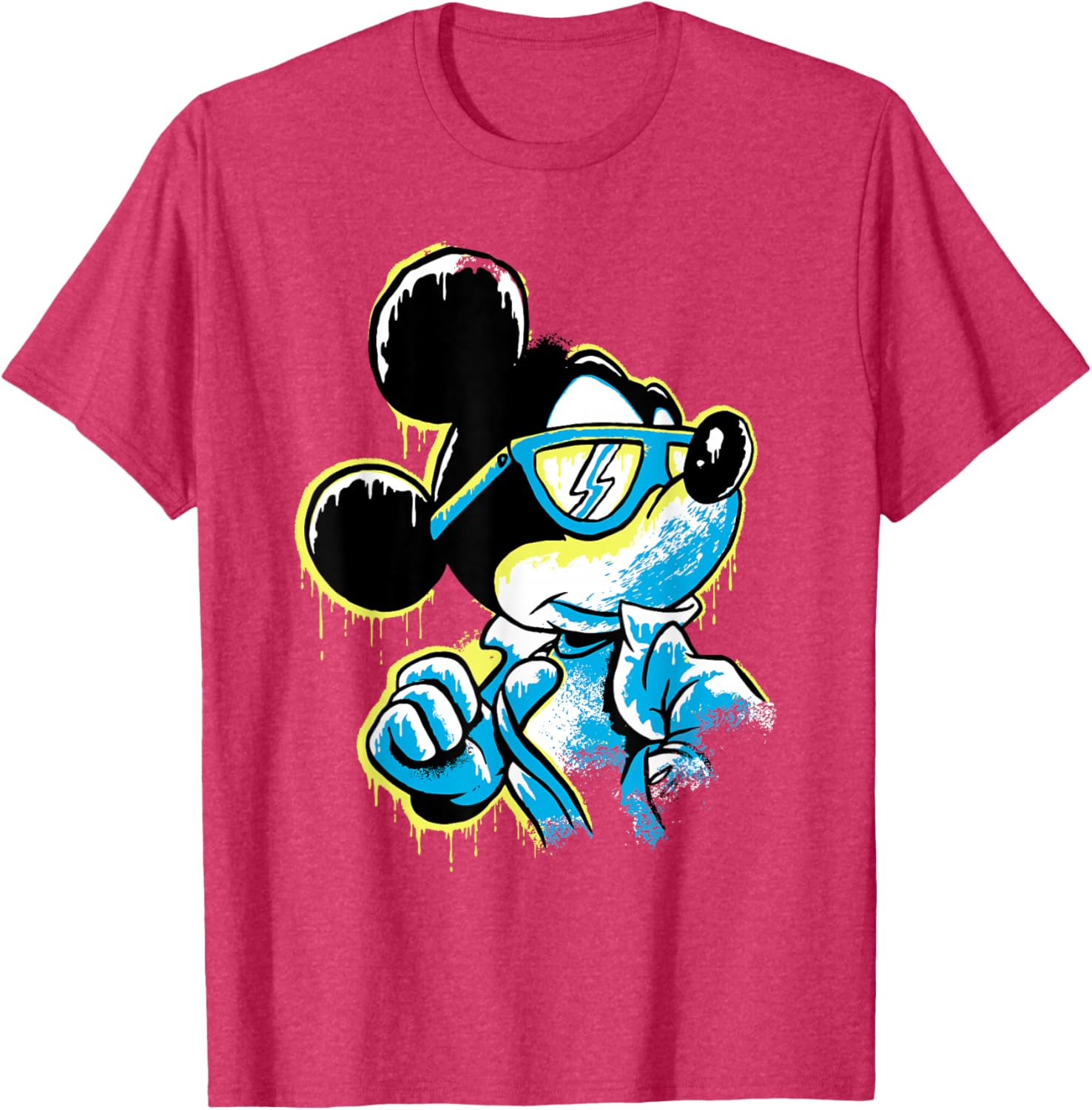 Disney Mickey Mouse Icy Cool Paint Drip T-Shirt for Fun Fashion Lovers - 6