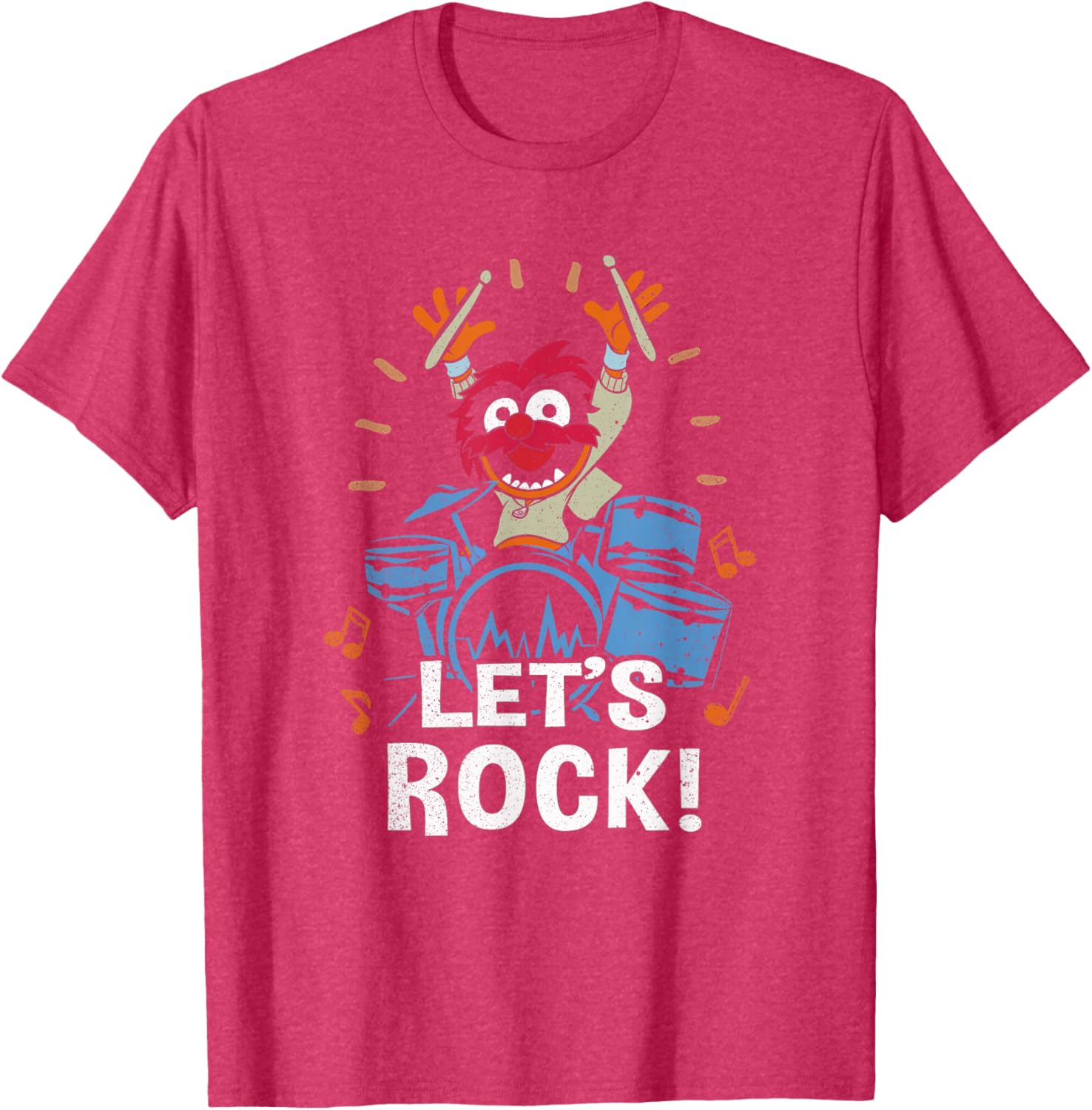 Disney Muppets Animal Let's Rock Distressed Logo T-Shirt for Fans - 1