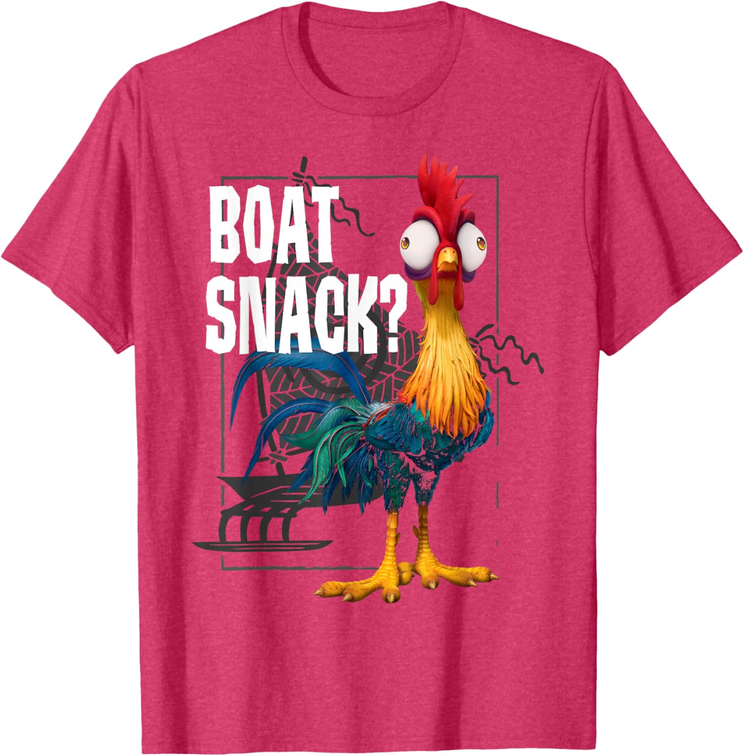 Disney Moana Hei Hei Boat Snack T-Shirt Vintage Style for Fans - 13