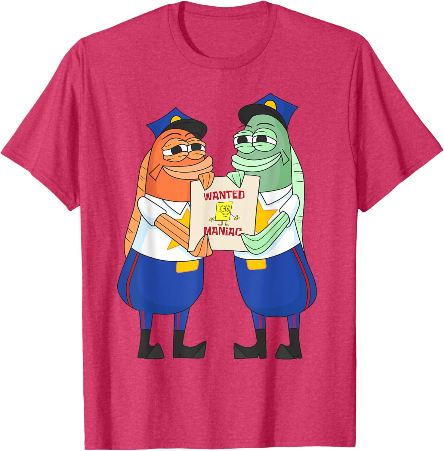 Mademark SpongeBob Wanted Maniac T-Shirt for Fun and Fashion Lovers - 1