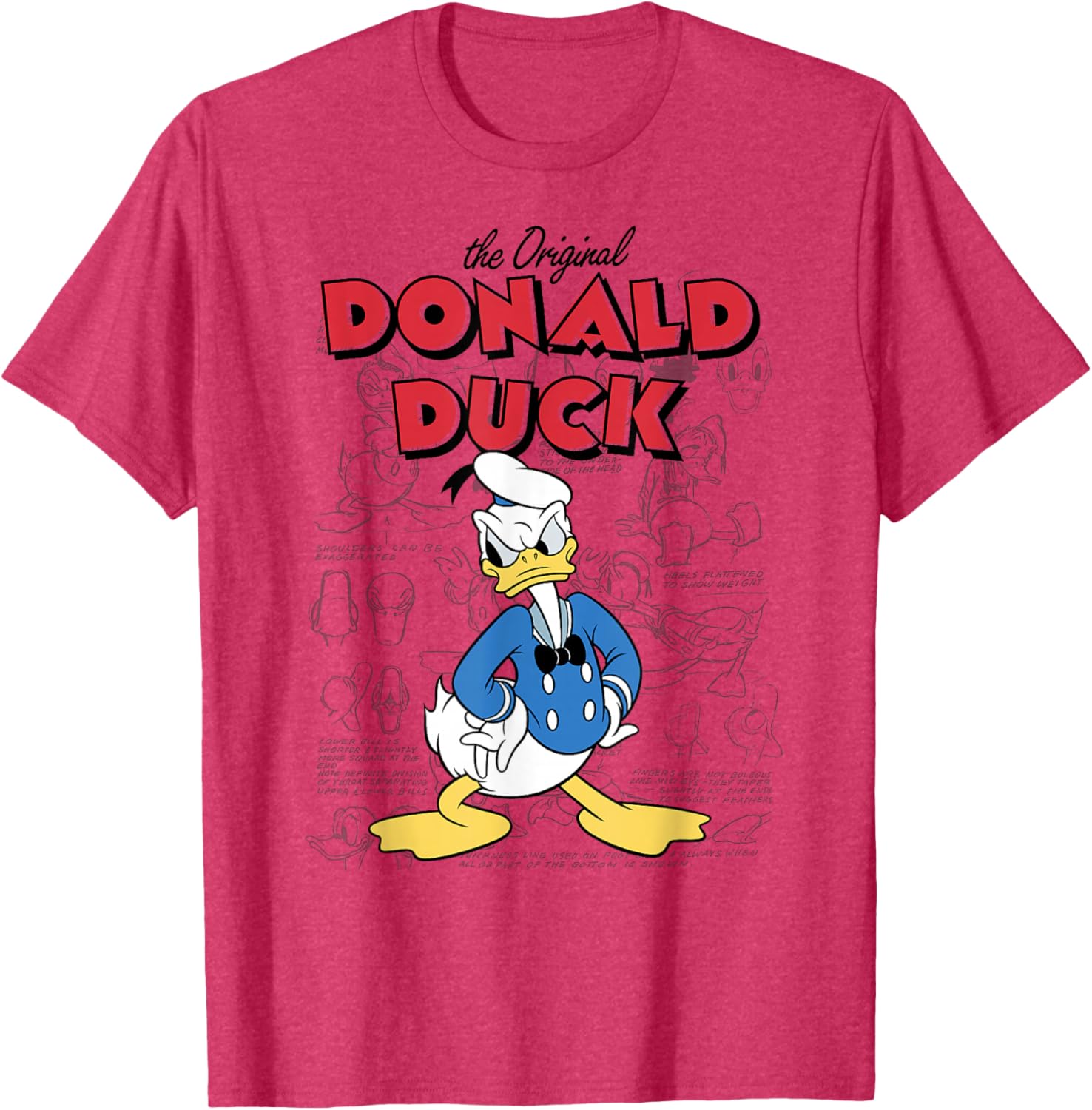 Mickey and Friends Donald Duck Sketch T-Shirt for Fun Disney Fans - 4