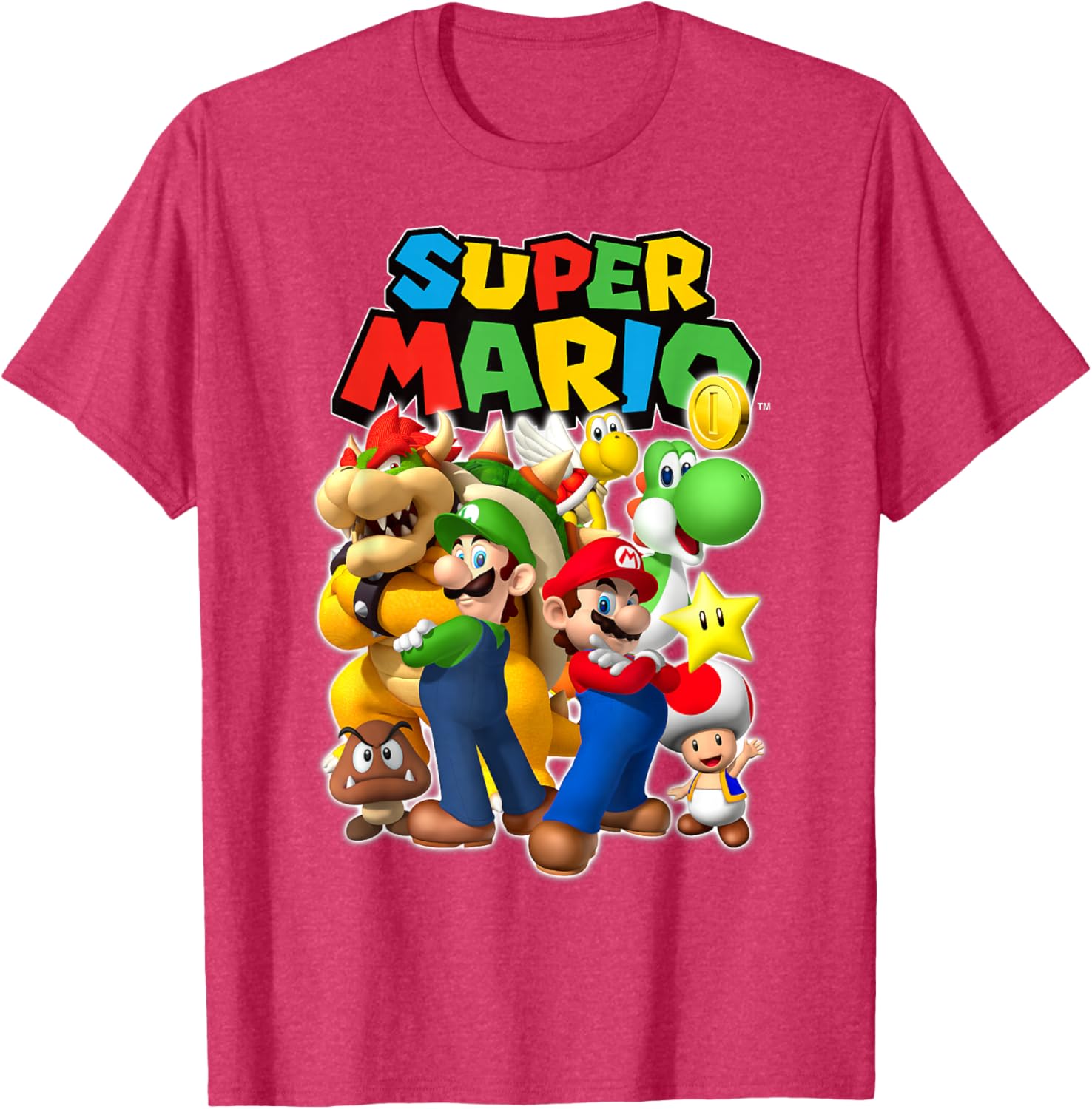 Super Mario Originals Group Shot T-Shirt for Gamers and Fans - 14