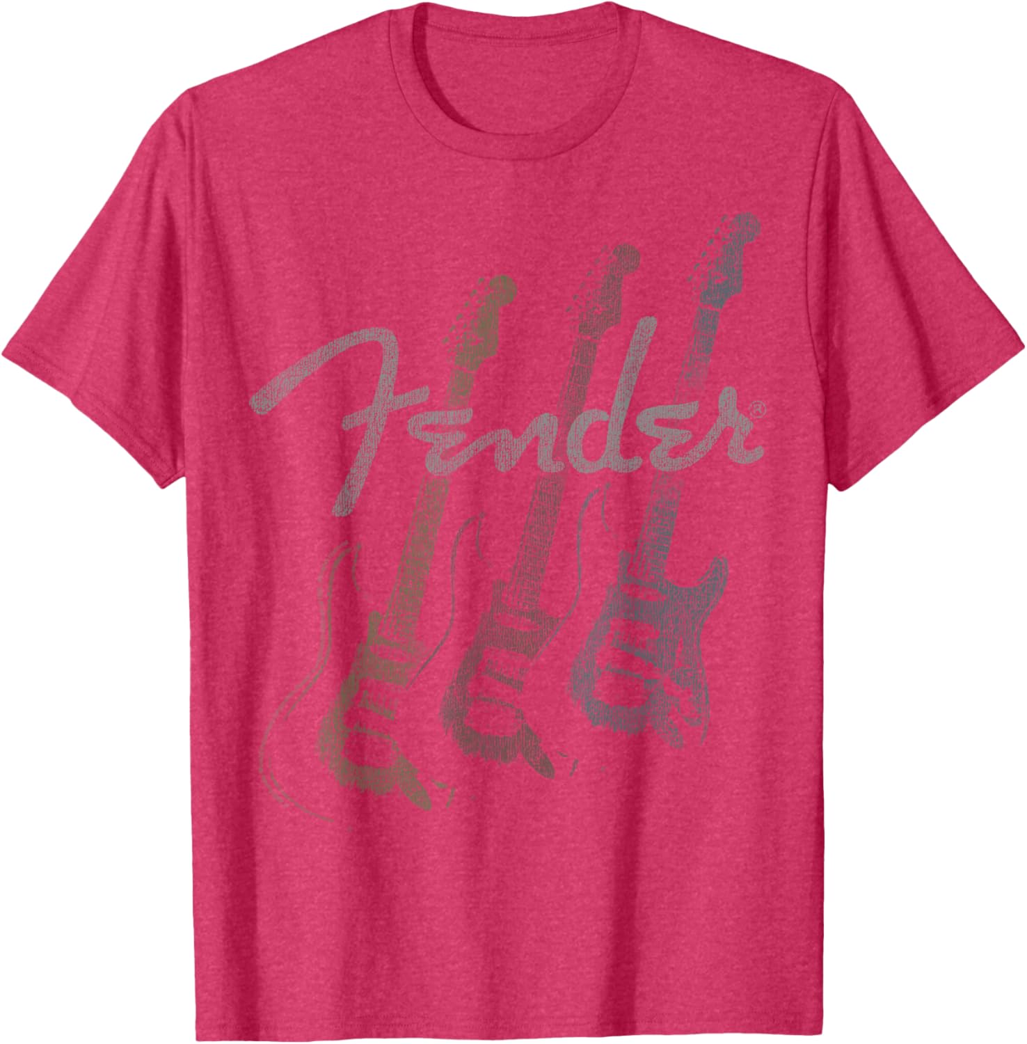 Fender Stacked Logo T-Shirt for Guitar Lovers - Stylish Faded Design - 1