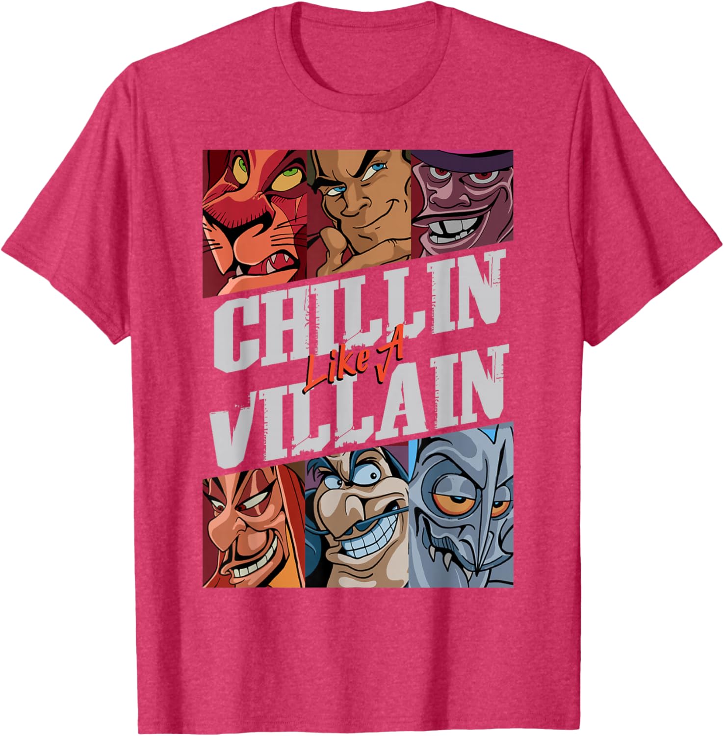 Disney Villains Chillin Like A Villain Group Portrait T-Shirt for Fans - 4