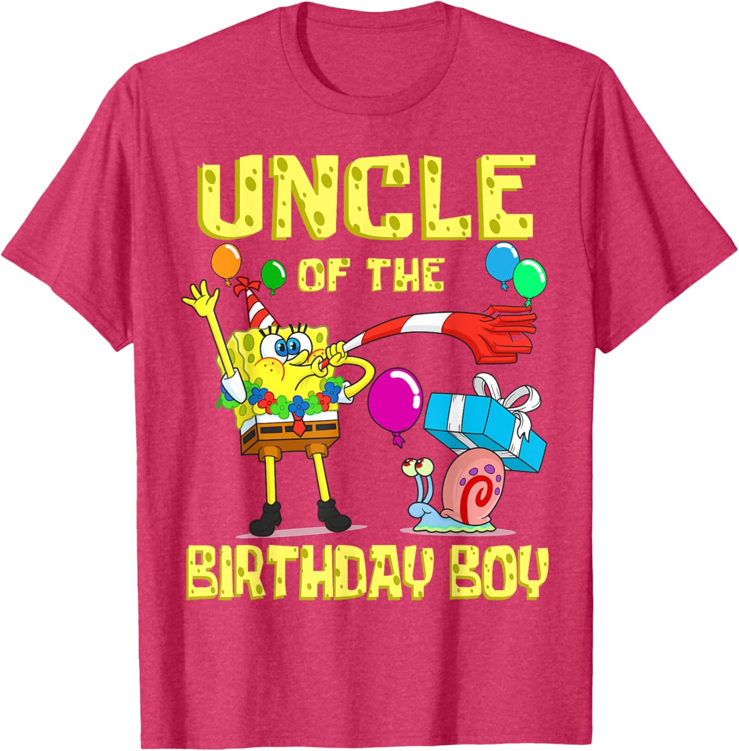 Mademark x SpongeBob SquarePants Birthday Party Uncle T-Shirt for Kids - 15