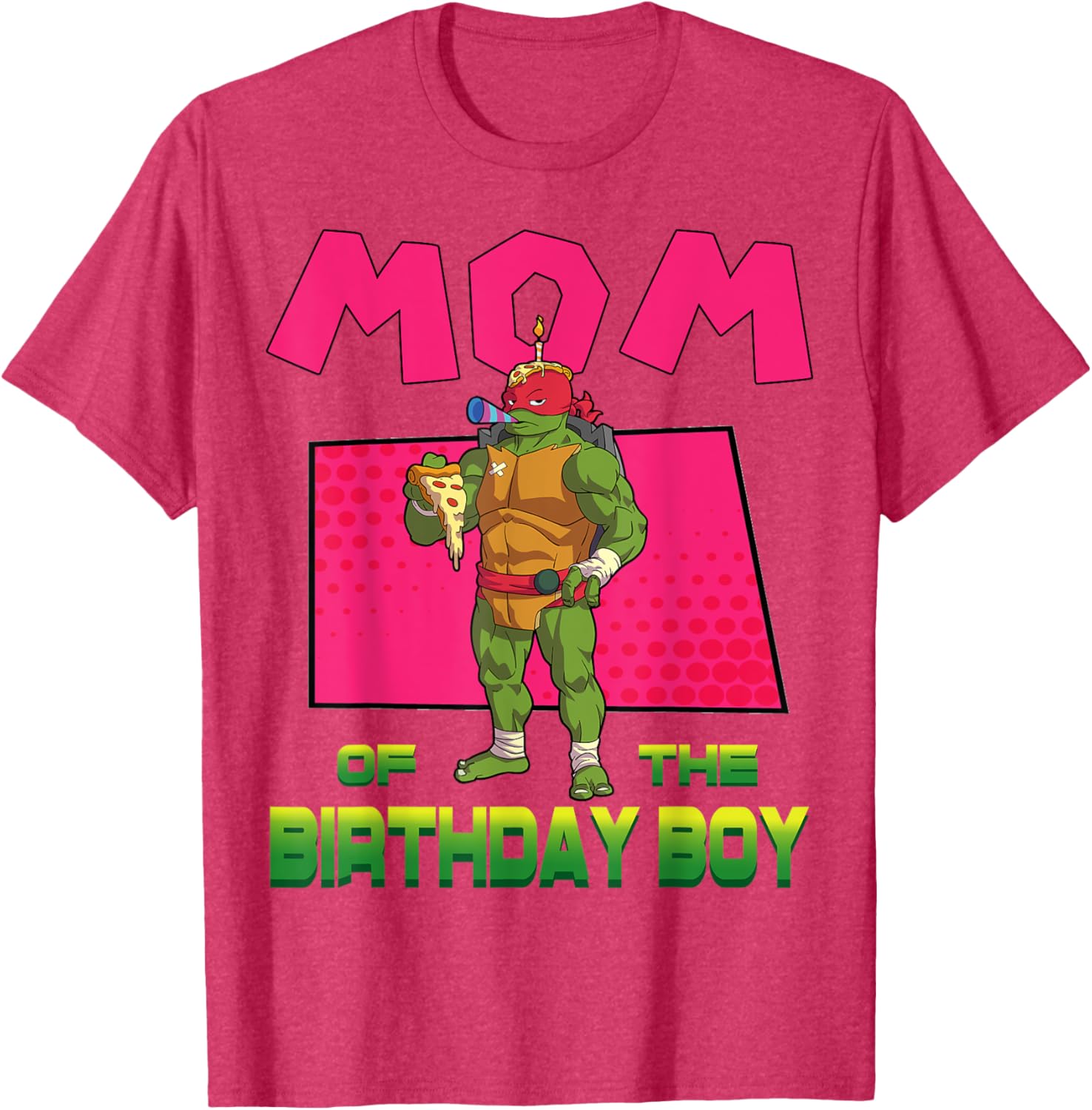 Mademark TMNT Raph Birthday Boy Pizza Party T-Shirt for Kids - 1